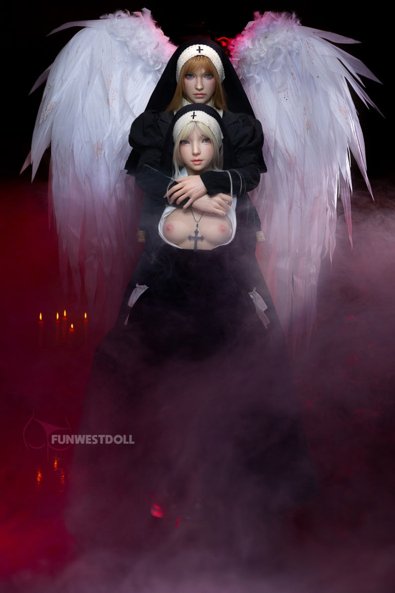 Bella C (A-Cup) (159cm) | Angel Nun Cosplay Sex Doll | Funwest Doll