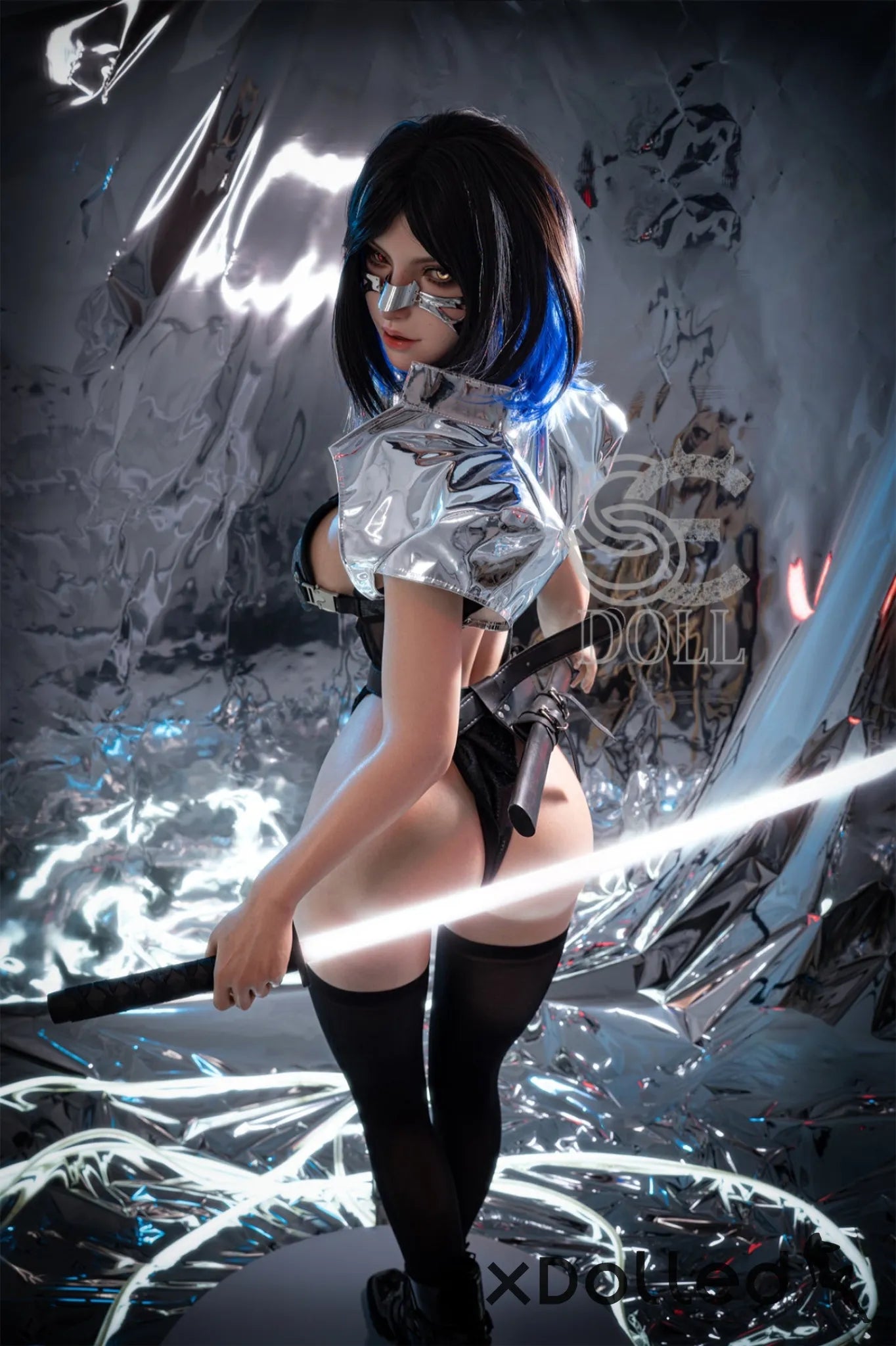 Bridget.E (E Cup) (161cm) | Thick Cyberpunk Sex Doll | SE Doll E Cup / 161cm / Black Sex Doll