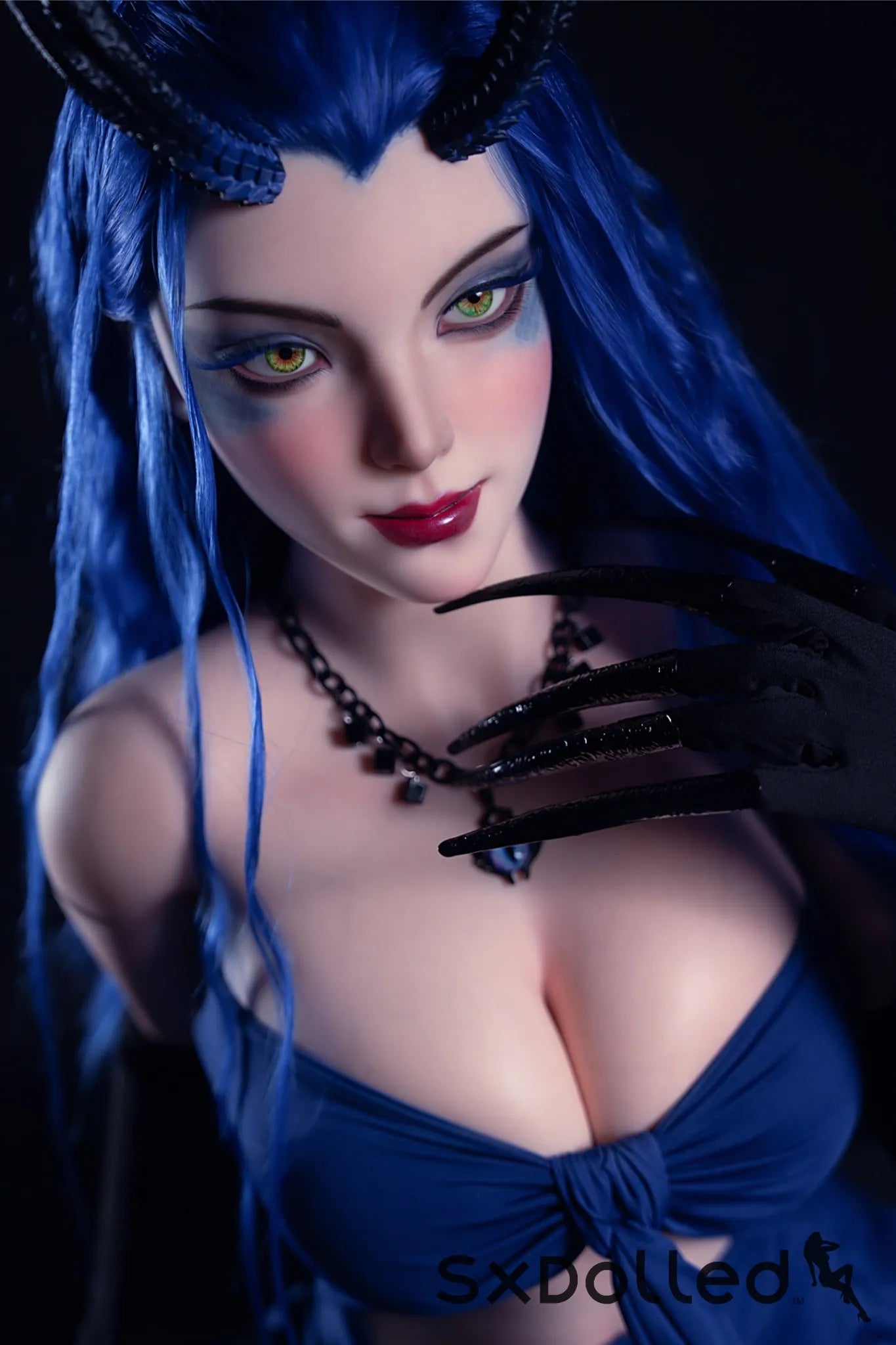 Kiana A (D-Cup) (164cm) | Blue Hair Demon Sex Doll | Rosretty D-Cup / 164cm / Blue Sex Doll