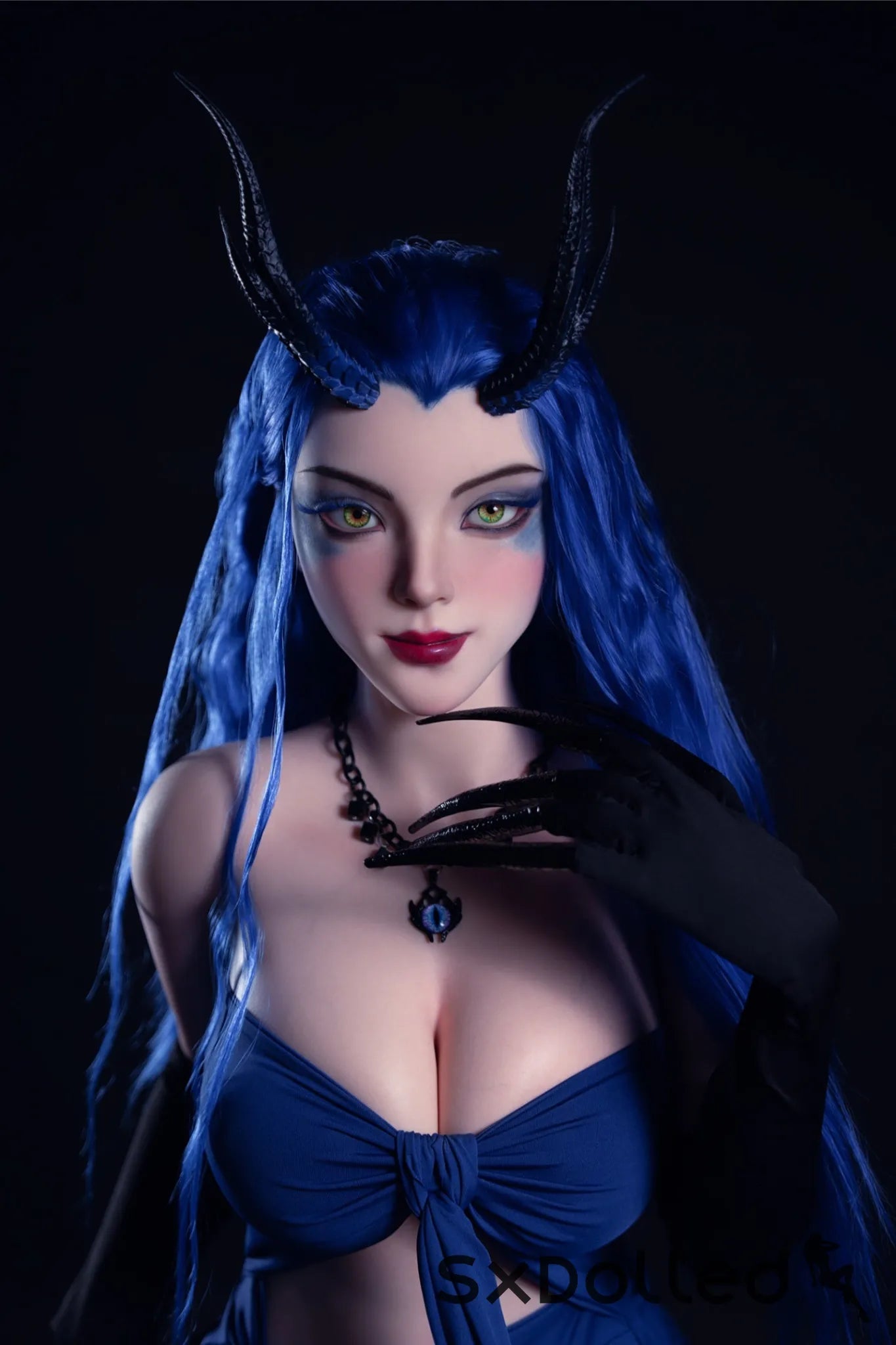 Kiana A (D-Cup) (164cm) | Blue Hair Demon Sex Doll | Rosretty D-Cup / 164cm / Blue Sex Doll