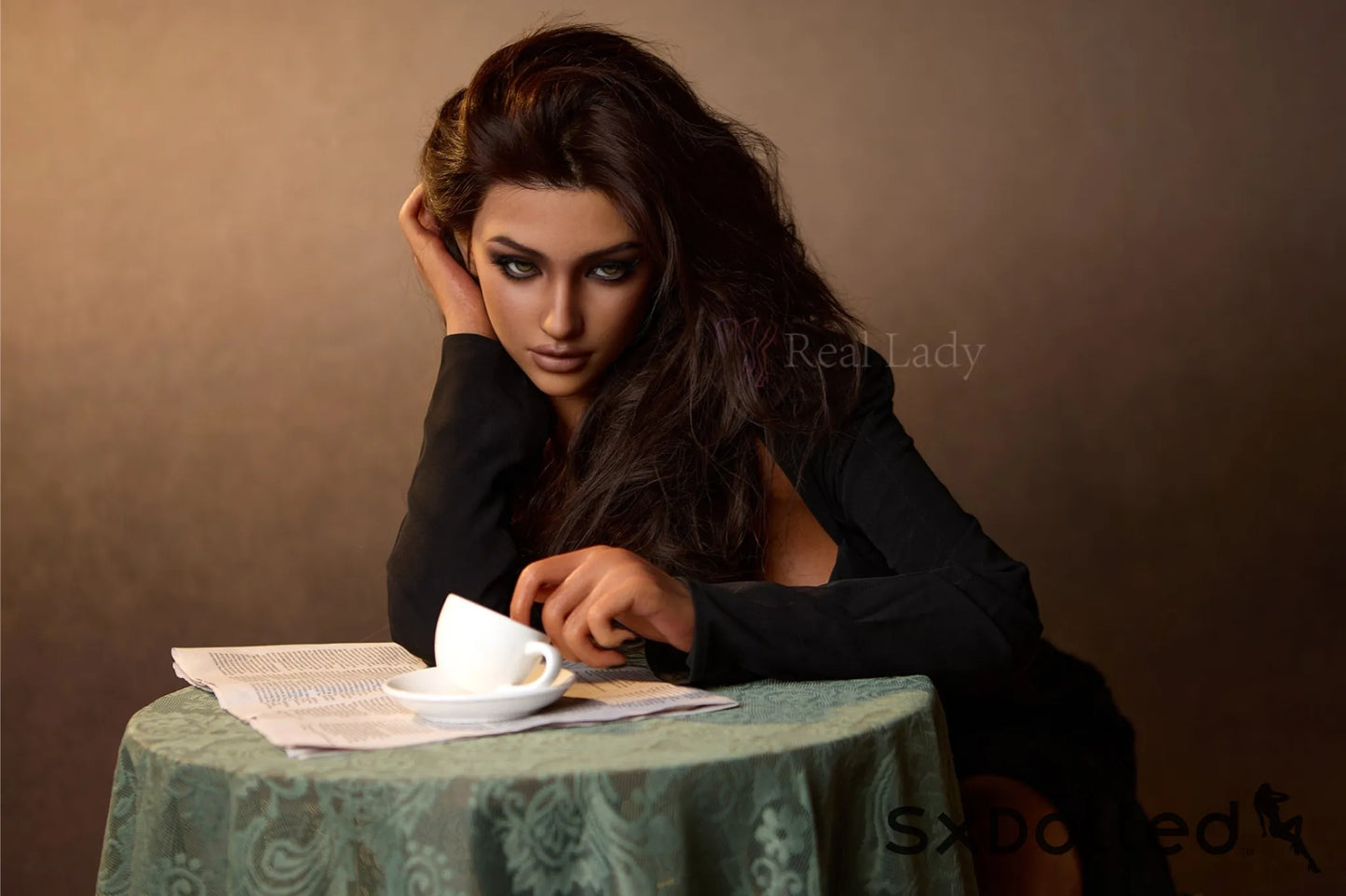 Lena D (H Cup) (150cm) | Tan Green Eyed Latina Sex Doll | Real Lady H Cup / 150cm / Brunette Sex Doll