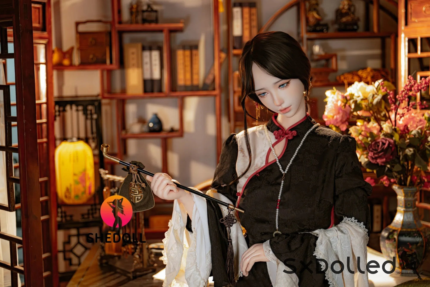 Lina B (E Cup) (156cm) | Asian Blue Eyed Sex Doll | SHEDOLL E Cup / 156cm / Brunette Sex Doll
