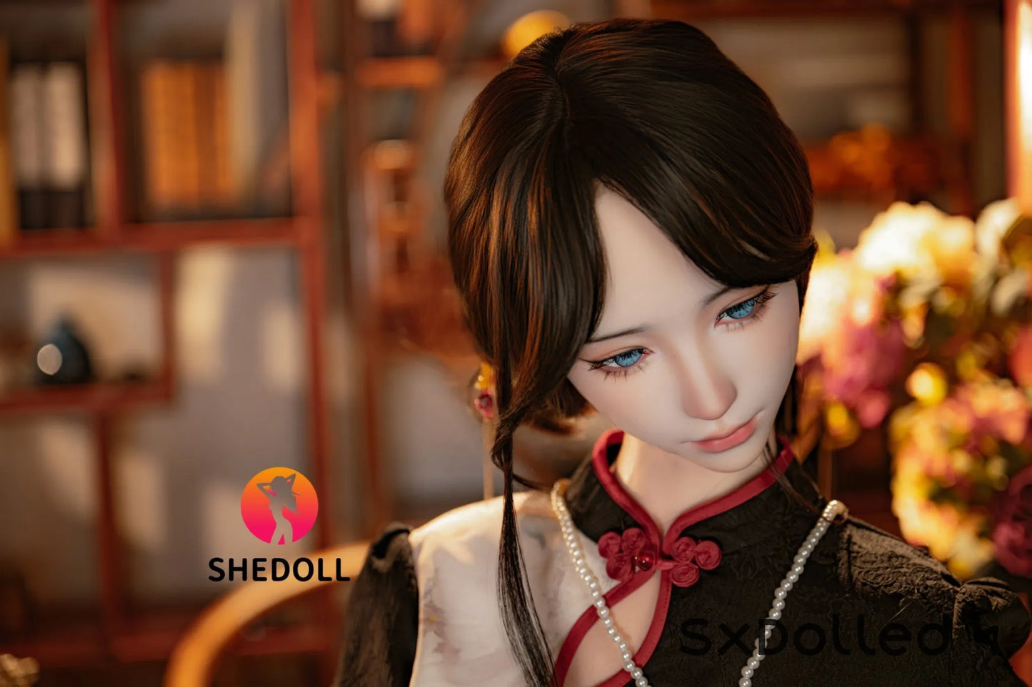 Lina B (E Cup) (156cm) | Asian Blue Eyed Sex Doll | SHEDOLL E Cup / 156cm / Brunette Sex Doll