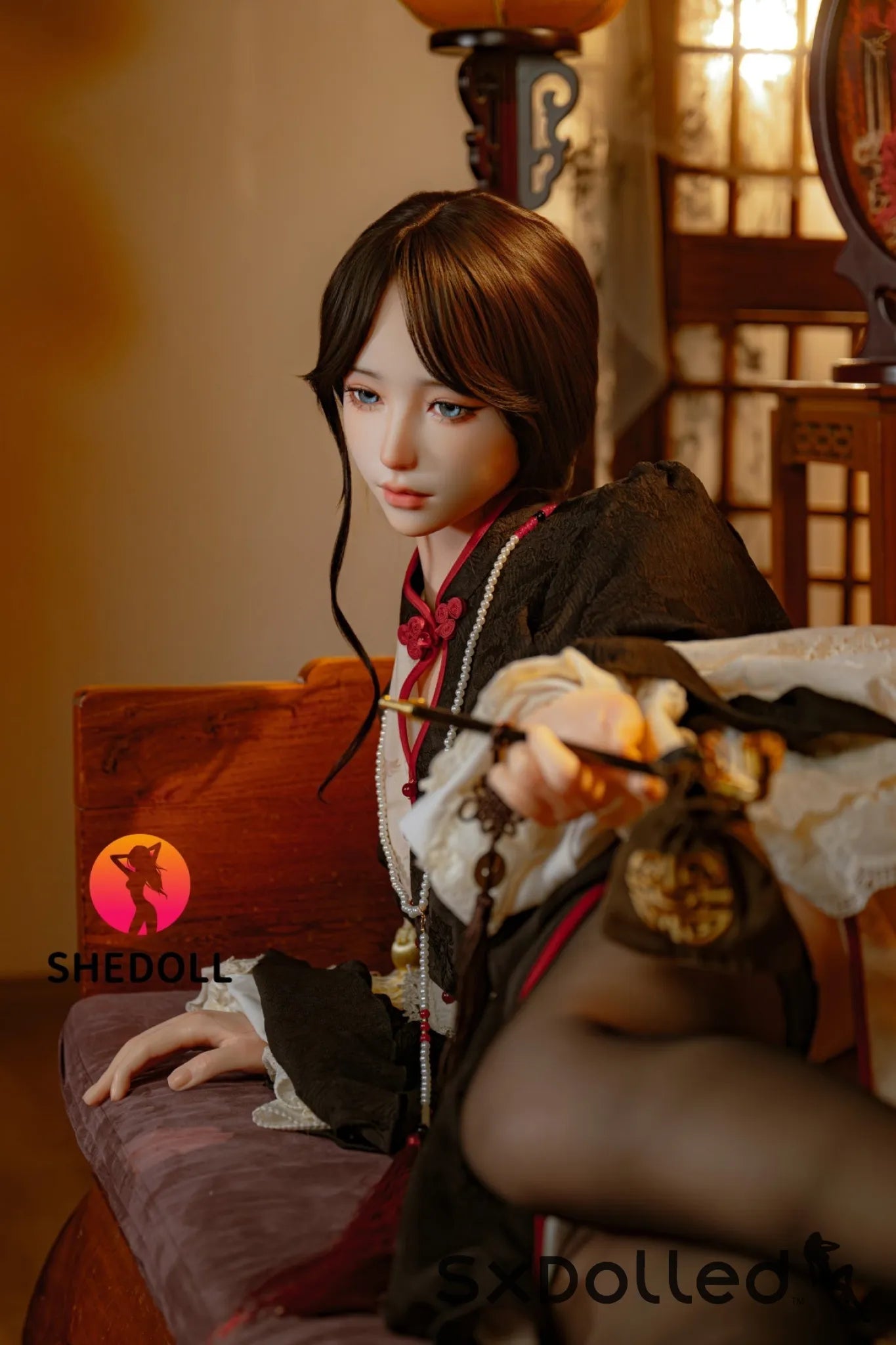 Lina B (E Cup) (156cm) | Asian Blue Eyed Sex Doll | SHEDOLL E Cup / 156cm / Brunette Sex Doll