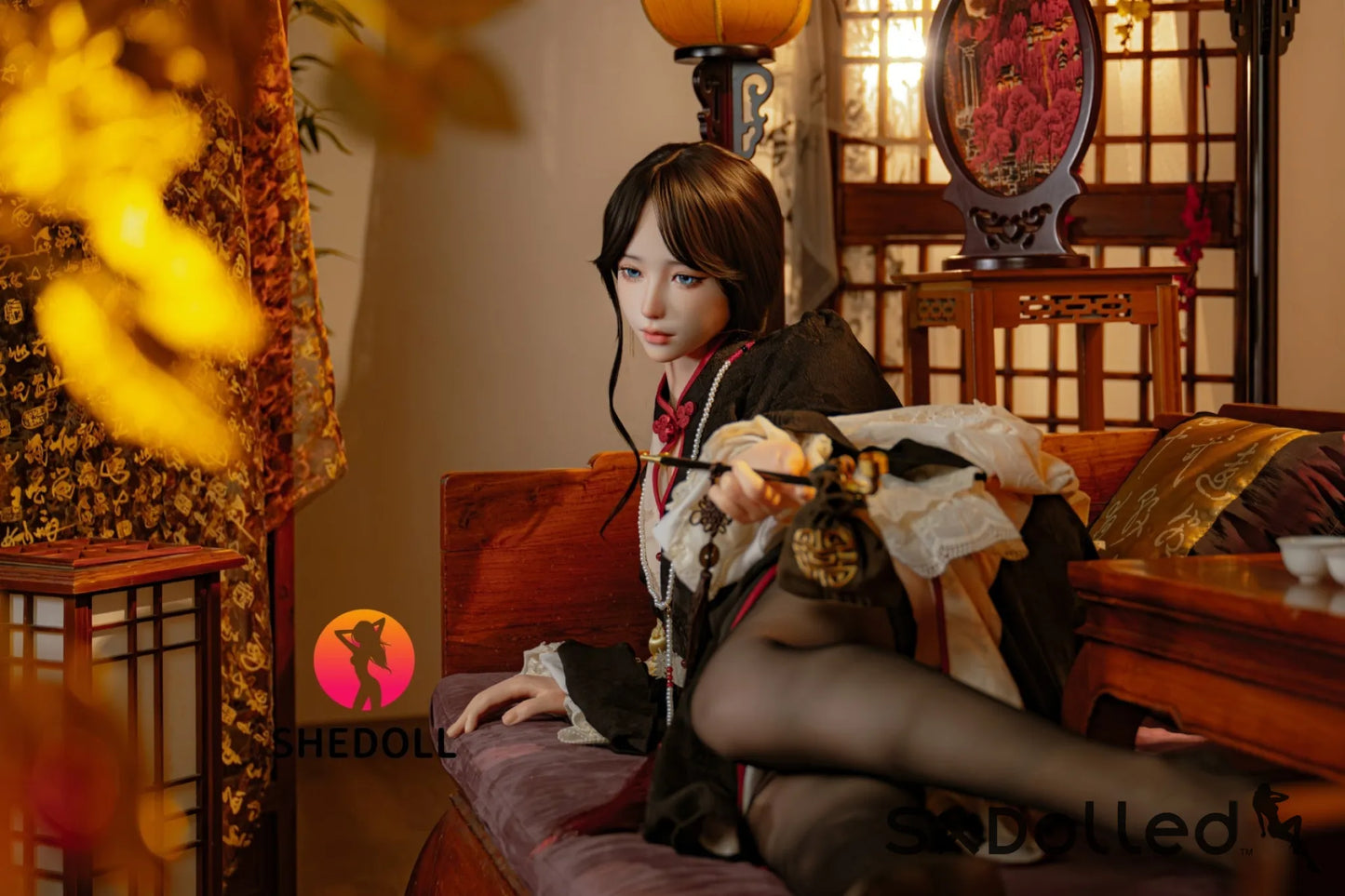 Lina B (E Cup) (156cm) | Asian Blue Eyed Sex Doll | SHEDOLL E Cup / 156cm / Brunette Sex Doll