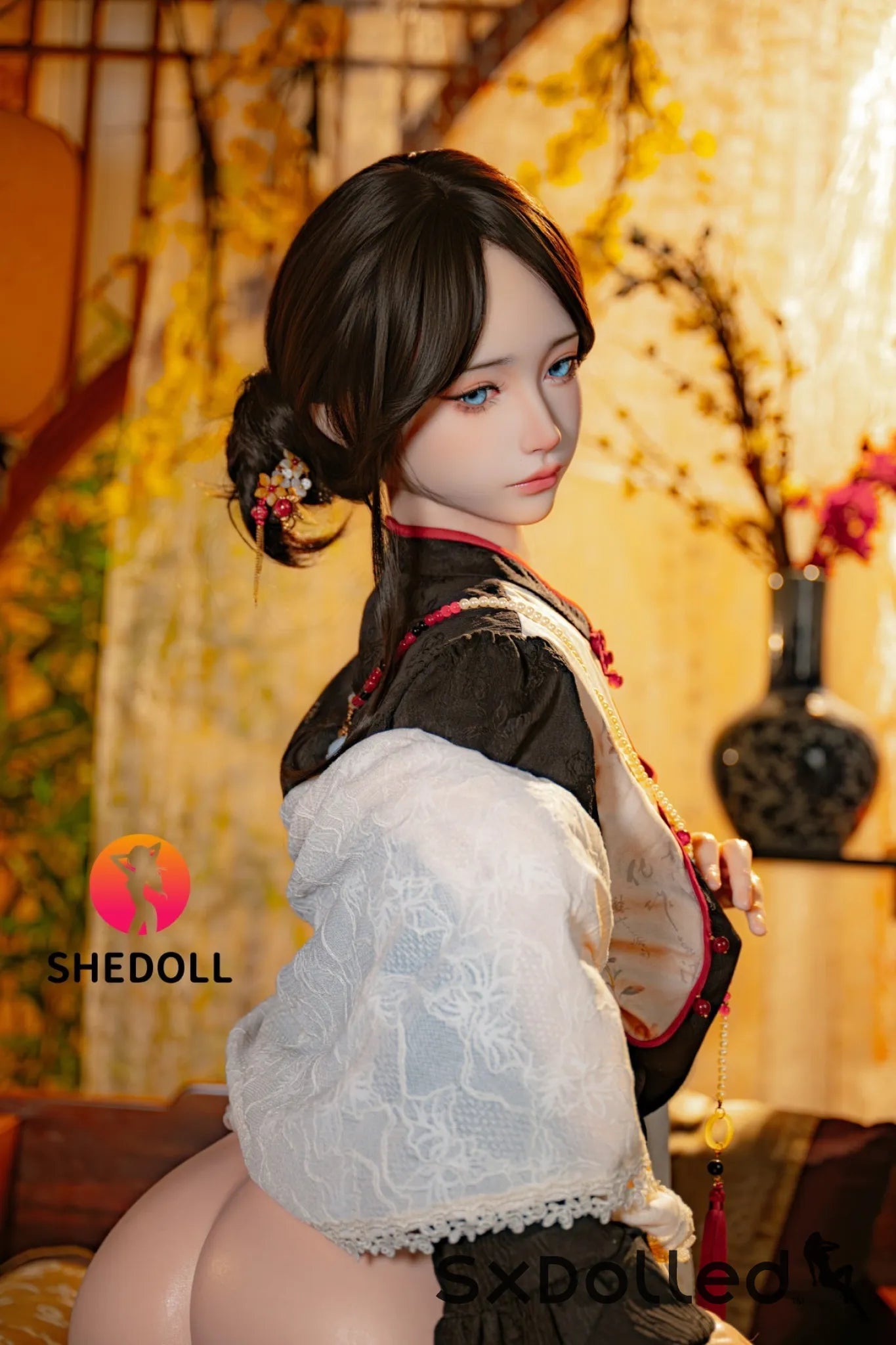 Lina B (E Cup) (156cm) | Asian Blue Eyed Sex Doll | SHEDOLL E Cup / 156cm / Brunette Sex Doll