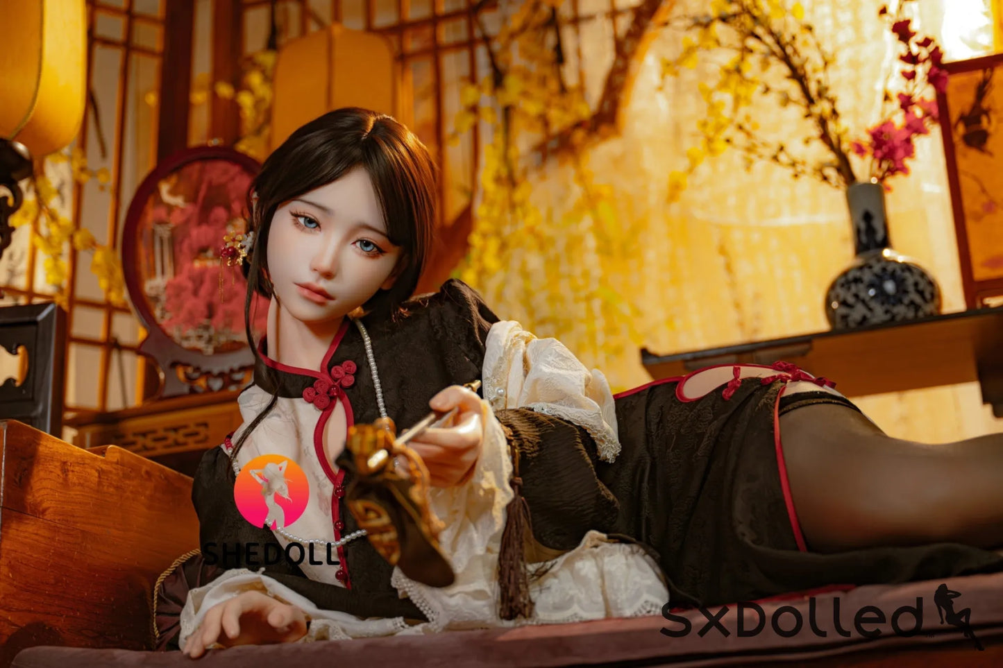 Lina B (E Cup) (156cm) | Asian Blue Eyed Sex Doll | SHEDOLL E Cup / 156cm / Brunette Sex Doll