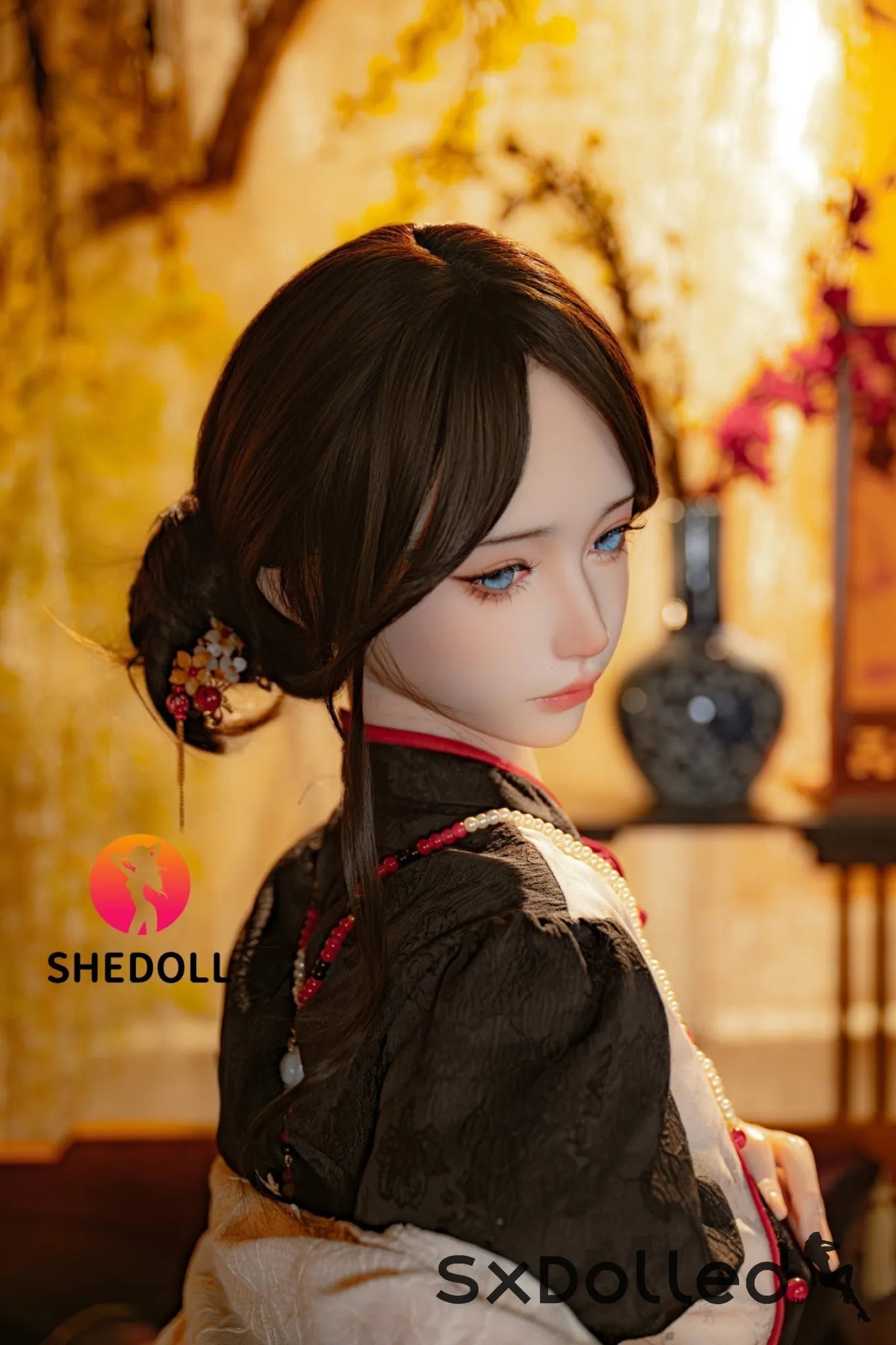 Lina B (E Cup) (156cm) | Asian Blue Eyed Sex Doll | SHEDOLL E Cup / 156cm / Brunette Sex Doll