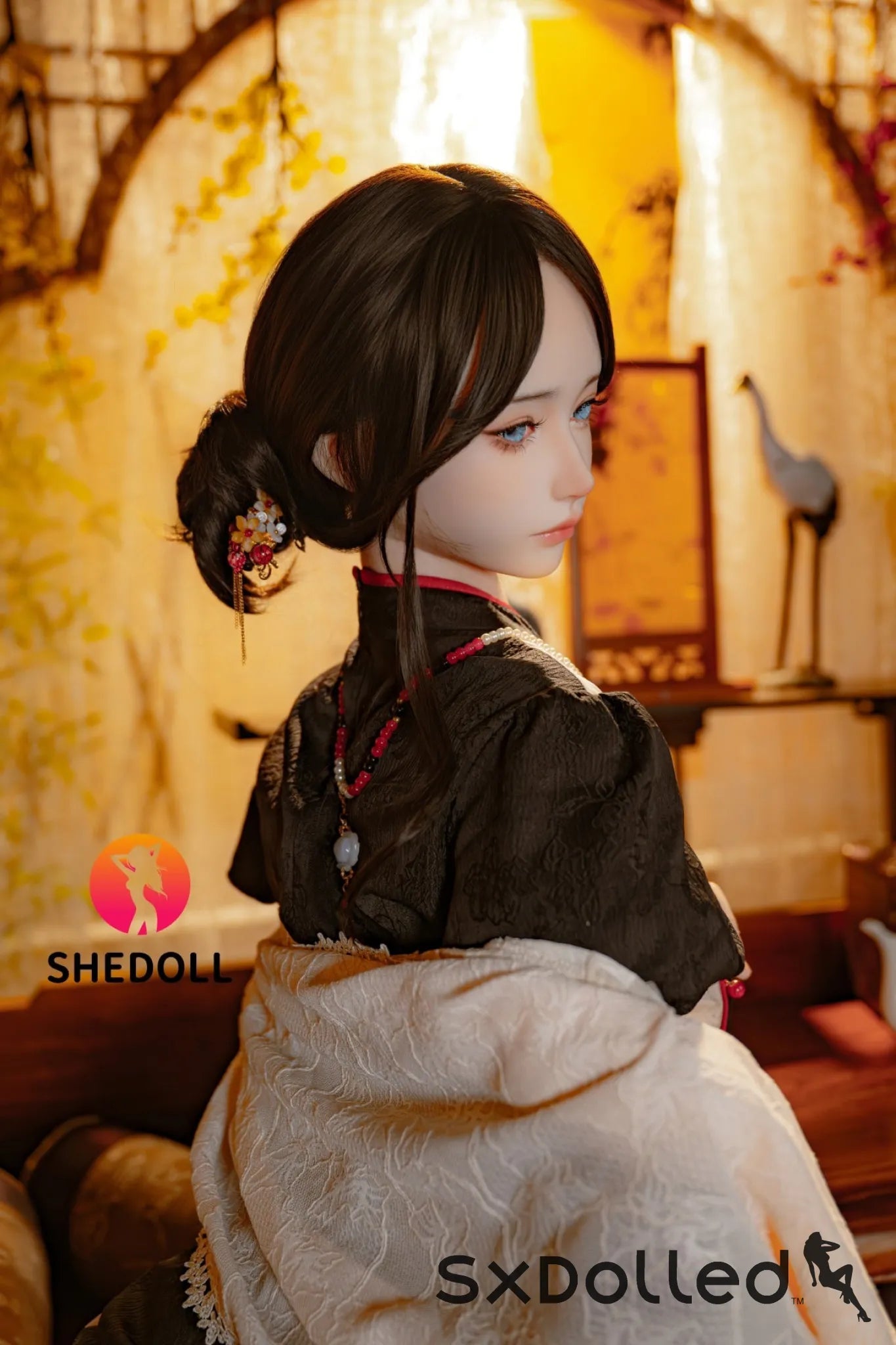 Lina B (E Cup) (156cm) | Asian Blue Eyed Sex Doll | SHEDOLL E Cup / 156cm / Brunette Sex Doll