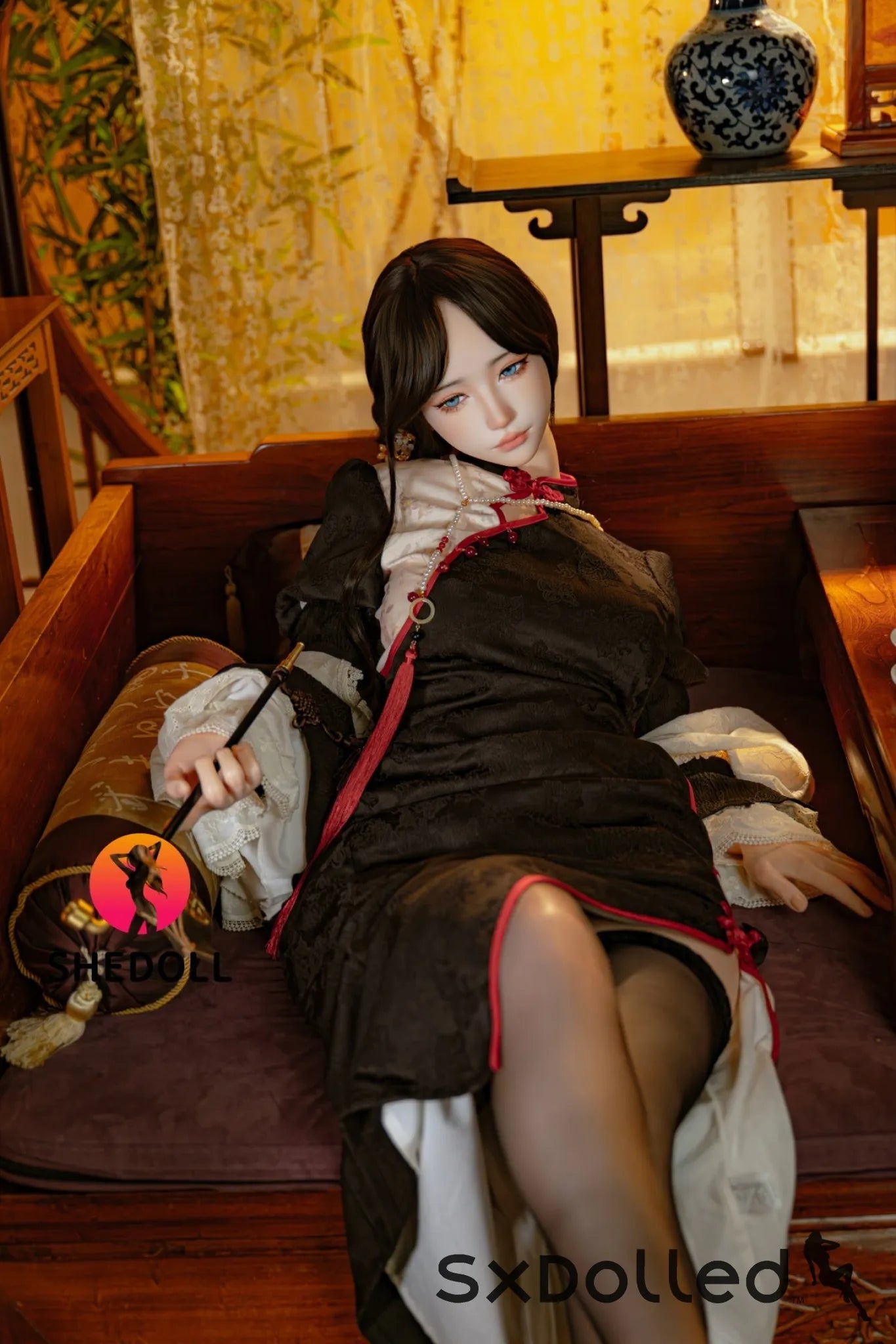 Lina B (E Cup) (156cm) | Asian Blue Eyed Sex Doll | SHEDOLL E Cup / 156cm / Brunette Sex Doll