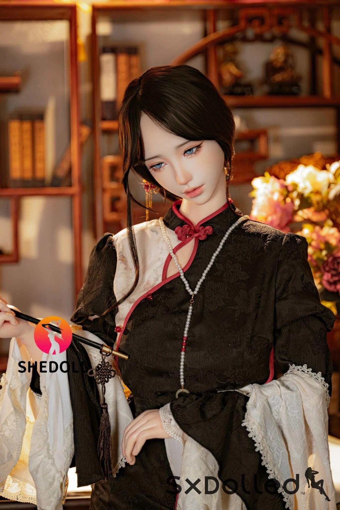 Lina B (E Cup) (156cm) | Asian Blue Eyed Sex Doll | SHEDOLL E Cup / 156cm / Brunette Sex Doll