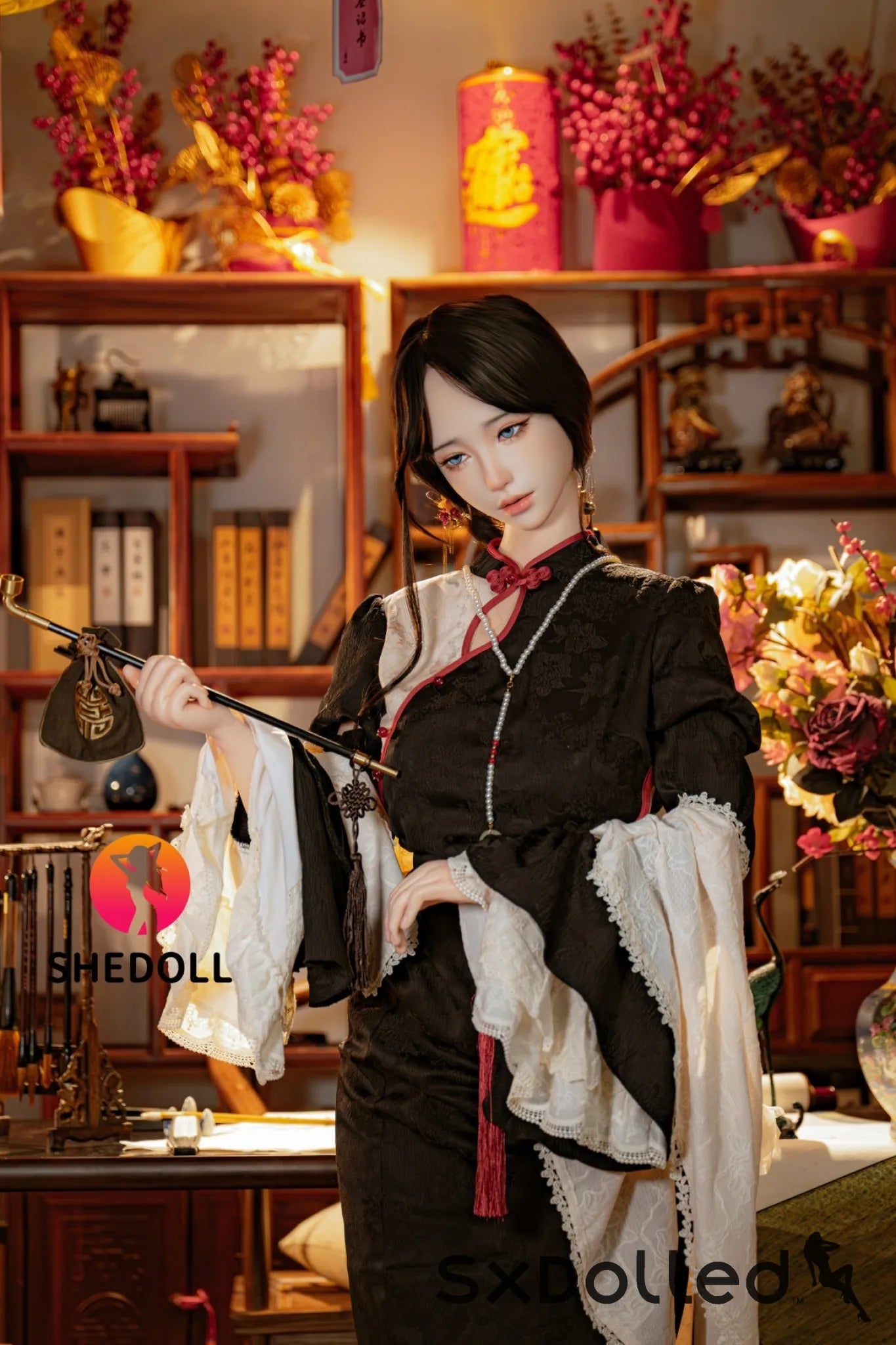Lina B (E Cup) (156cm) | Asian Blue Eyed Sex Doll | SHEDOLL E Cup / 156cm / Brunette Sex Doll