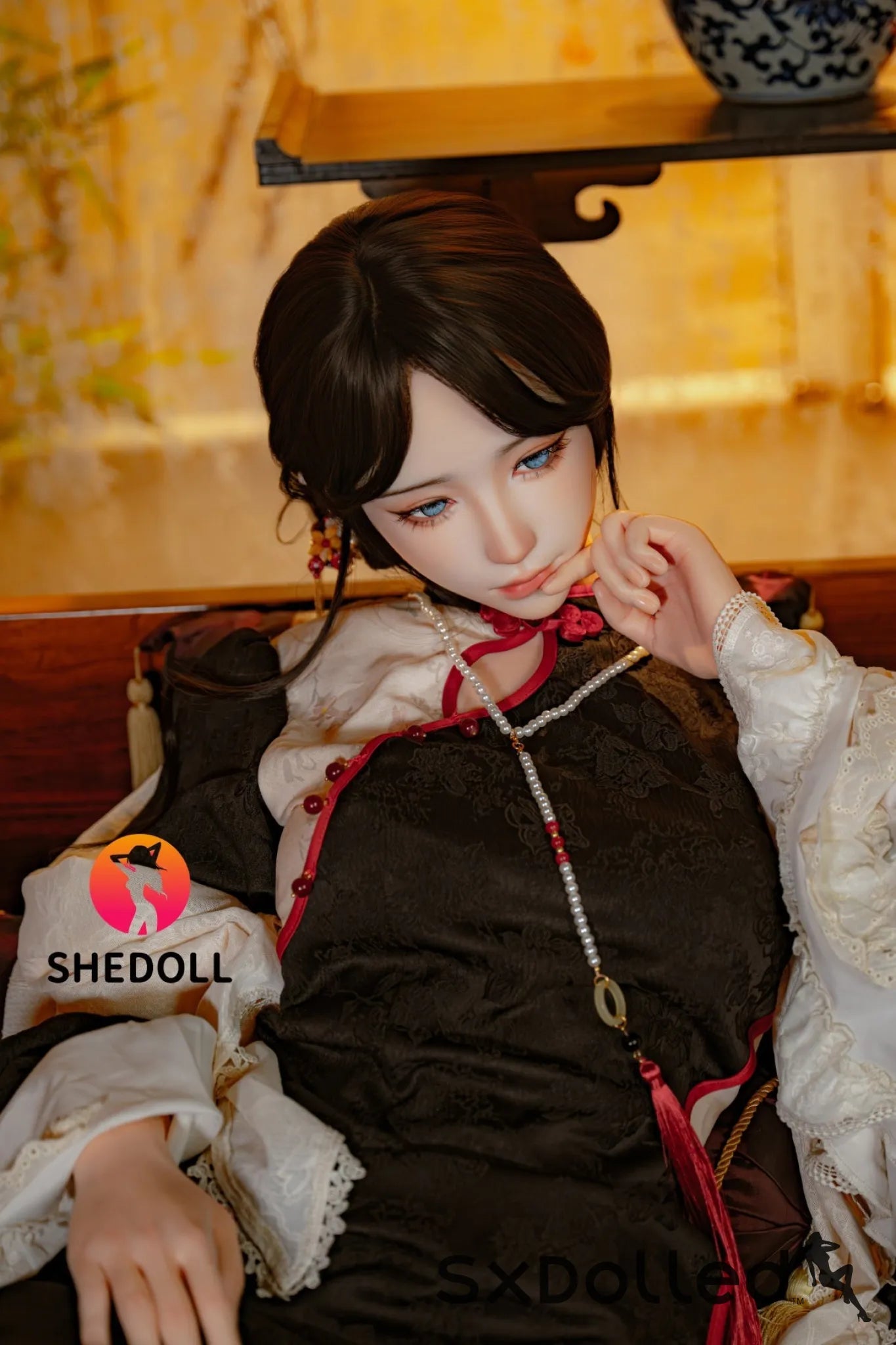 Lina B (E Cup) (156cm) | Asian Blue Eyed Sex Doll | SHEDOLL E Cup / 156cm / Brunette Sex Doll