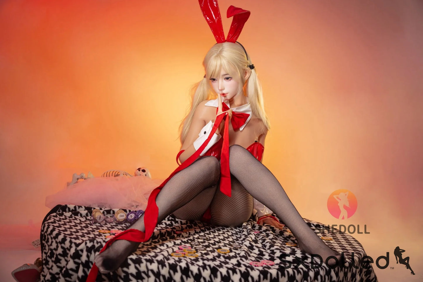 Lina D (E-Cup) (156cm) | Asian Bunny Cosplay Sex Doll | SHEDOLL E-Cup / 156cm / Blonde Sex Doll