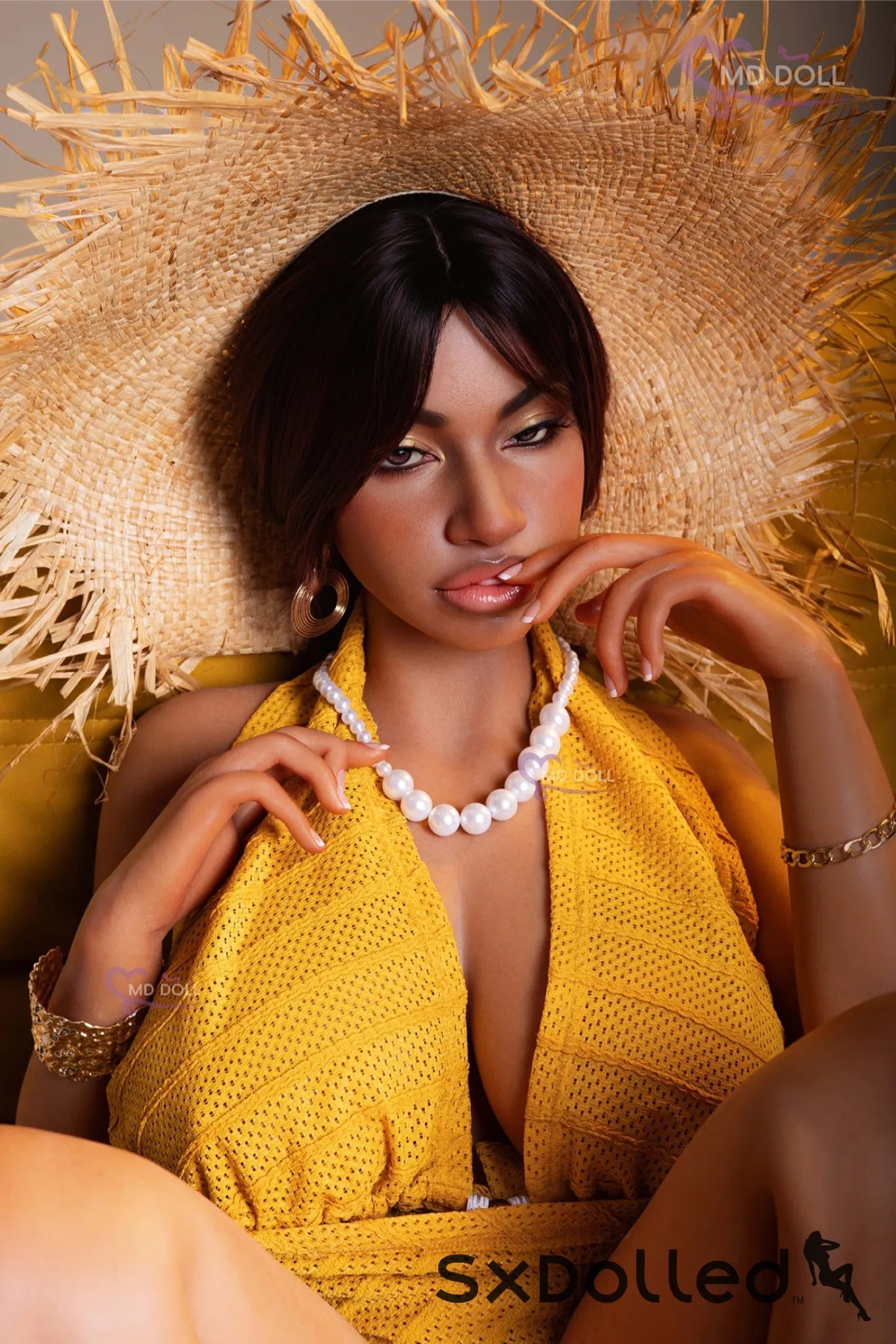 Luna B (H-Cup) (162cm) | Ebony Plump Curvaceous Sex Doll | MD Doll H-Cup / 162cm / Brunette Sex Doll