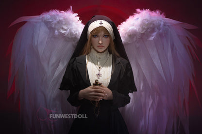 Bella C (A-Cup) (159cm) | Angel Nun Cosplay Sex Doll | Funwest Doll