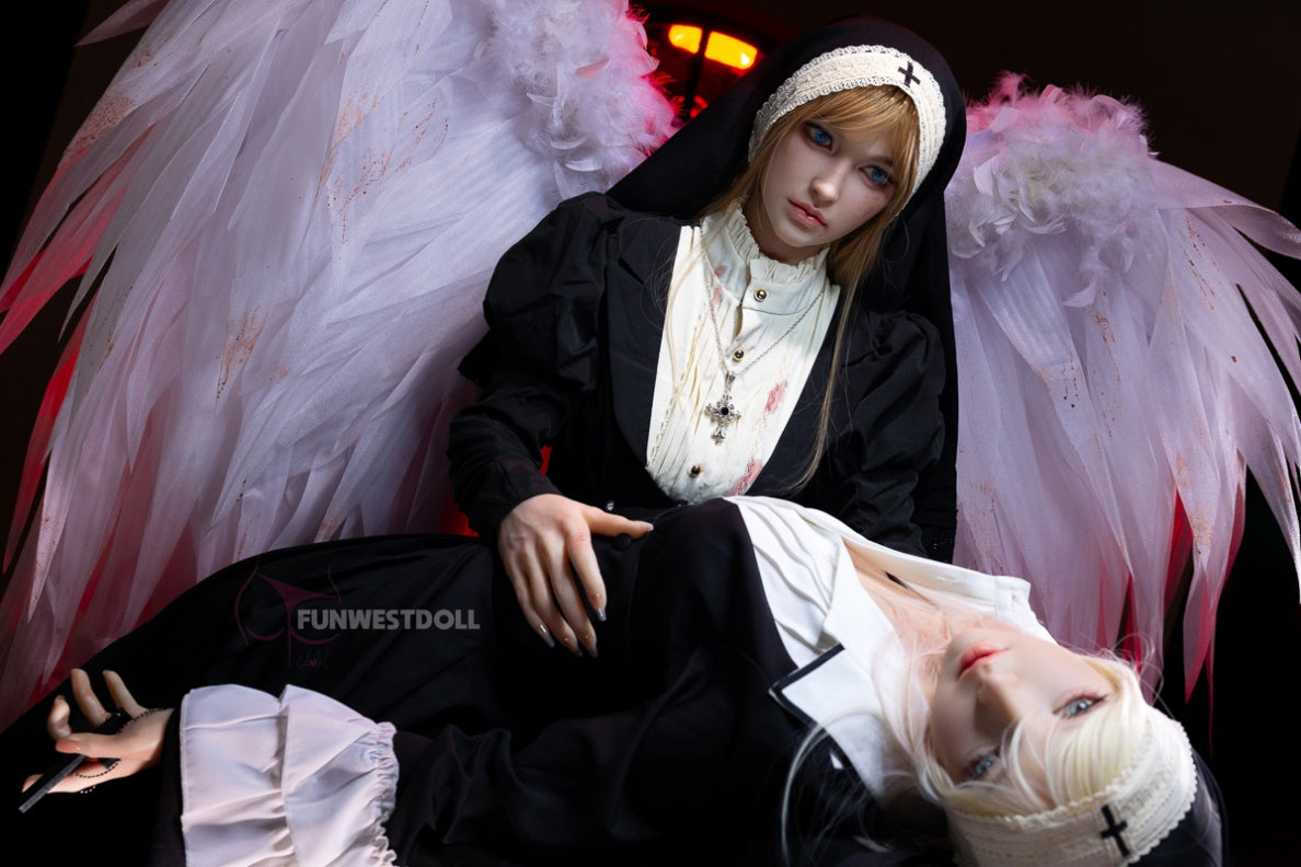 Bella C (A-Cup) (159cm) | Angel Nun Cosplay Sex Doll | Funwest Doll