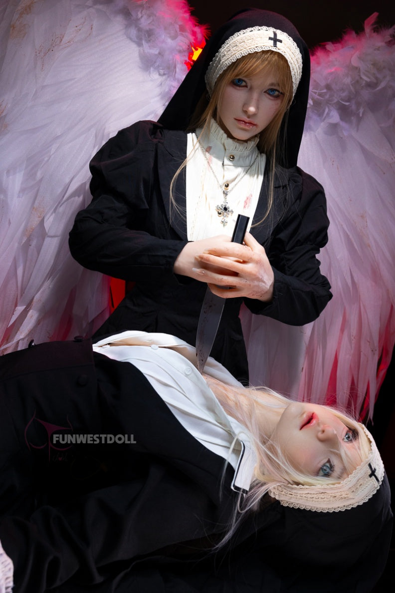 Bella C (A-Cup) (159cm) | Angel Nun Cosplay Sex Doll | Funwest Doll