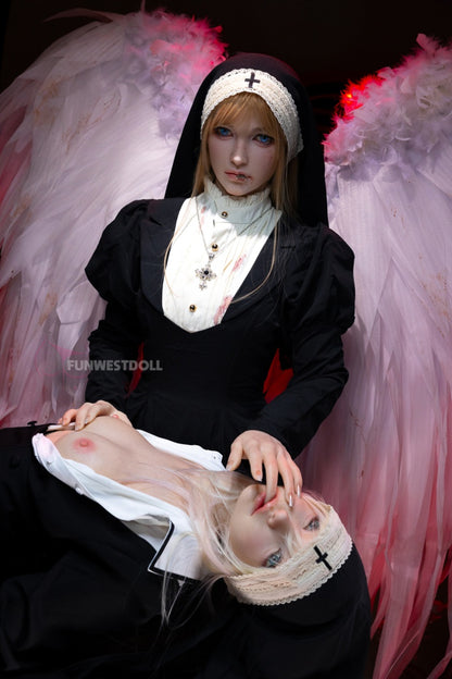 Bella C (A-Cup) (159cm) | Angel Nun Cosplay Sex Doll | Funwest Doll