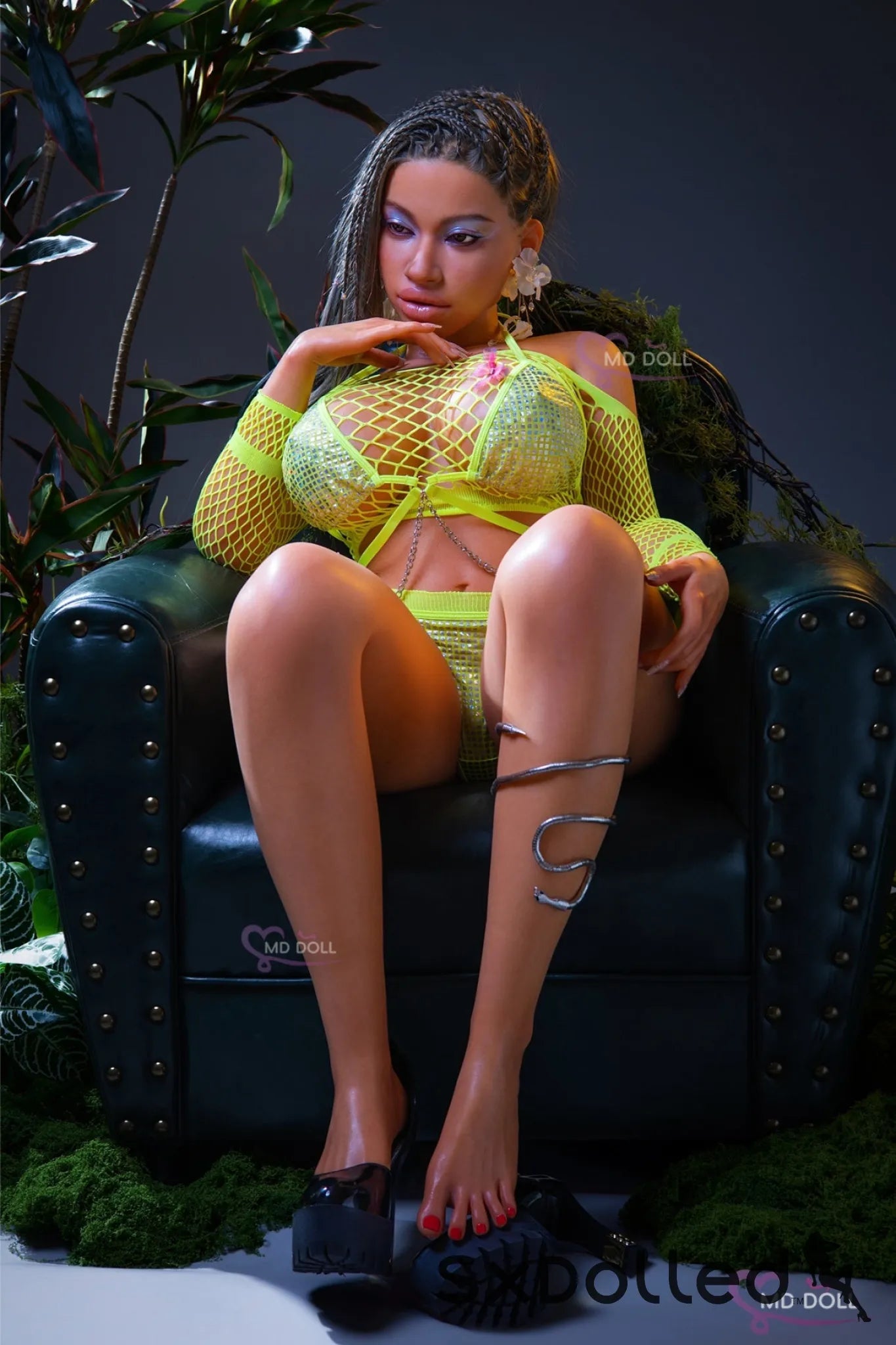 Aaliyah A (H-Cup) (162cm) | Curvaceous Ebony Sex Doll | MD Doll H-Cup / 162cm / Black Sex Doll