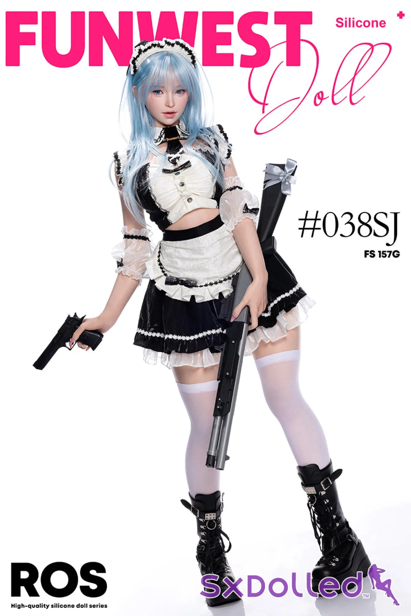Alice C (G-Cup) (157cm) | Maid Cosplay Sex Doll | Funwest Doll - G-Cup / 157cm / Blue - Sex Doll