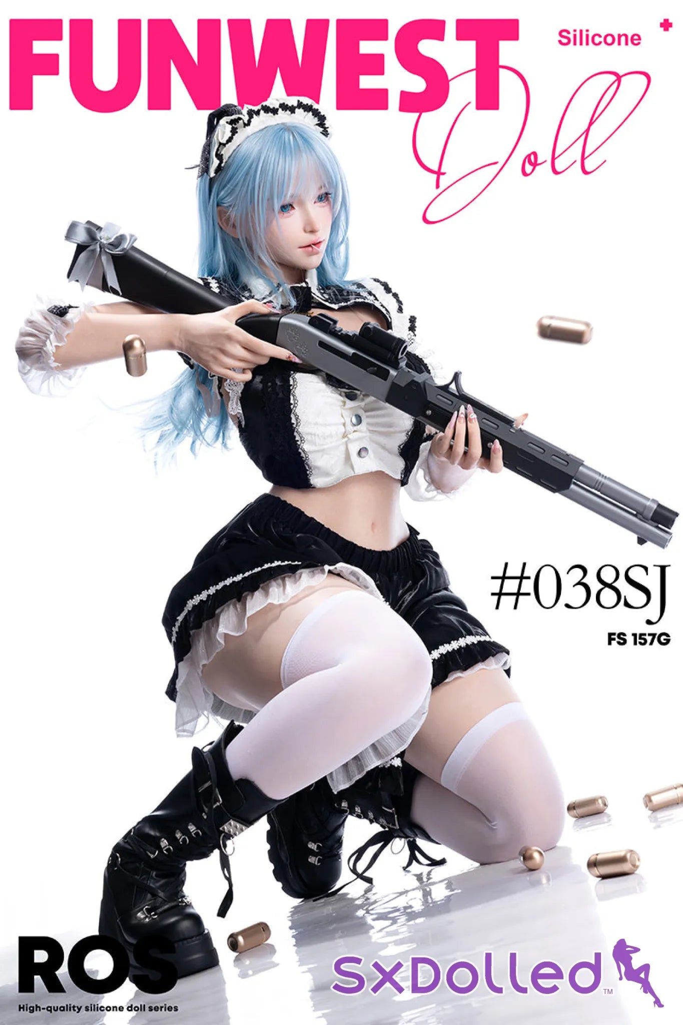 Alice C (G-Cup) (157cm) | Maid Cosplay Sex Doll | Funwest Doll - G-Cup / 157cm / Blue - Sex Doll