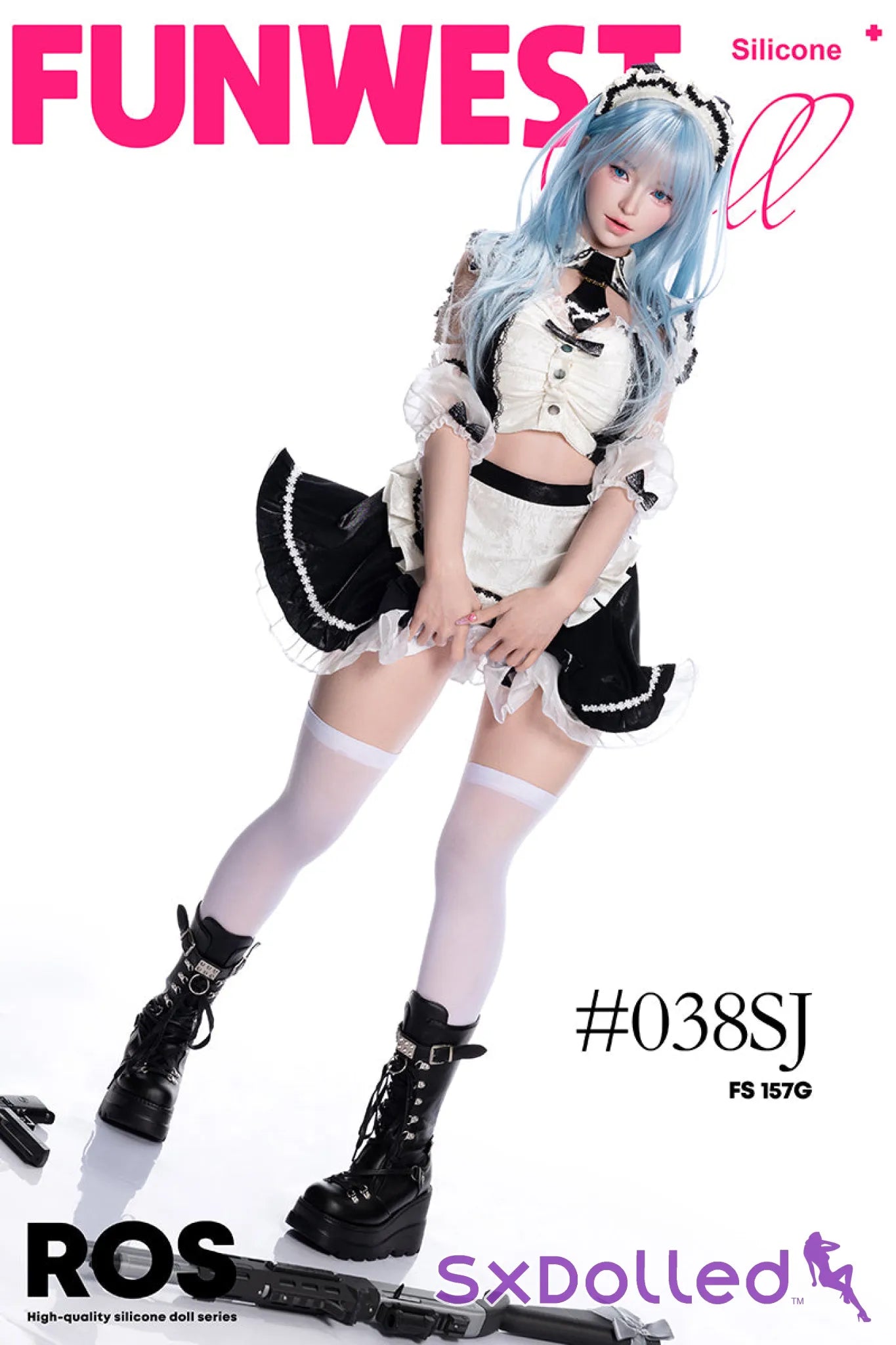 Alice C (G-Cup) (157cm) | Maid Cosplay Sex Doll | Funwest Doll - G-Cup / 157cm / Blue - Sex Doll