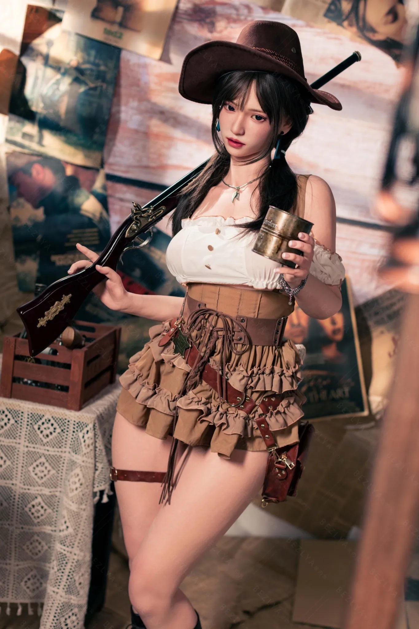 Amane (E-Cup) (162cm) | Sex Doll E-Cup / 162cm / Black Sex Doll