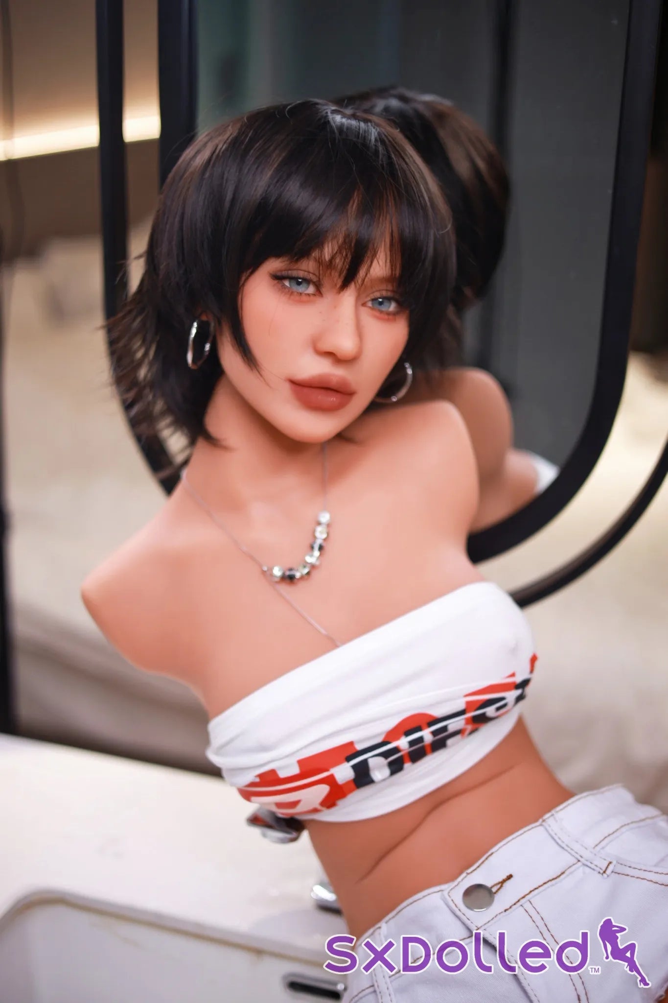 Amina A (E-Cup) (93cm) | Tan European Sex Doll Torso | Fire Doll E-Cup / 93cm / Black Sex Doll