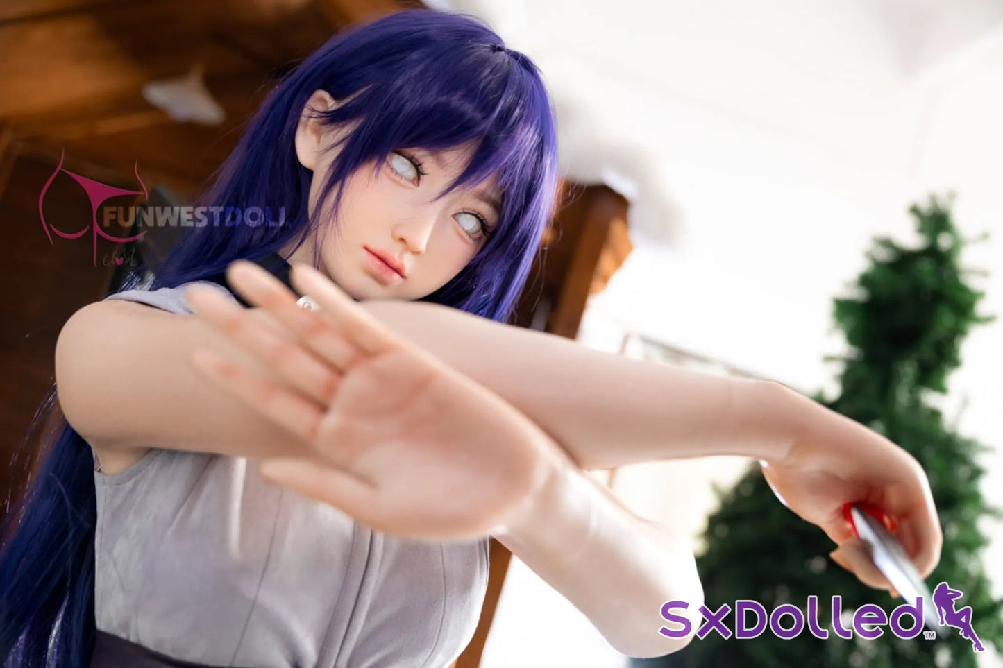 Amy A (A-Cup) (159cm) | Naruto Hinata Cosplay Sex Doll | Funwest Doll A-Cup / 159cm / Purple Sex Doll