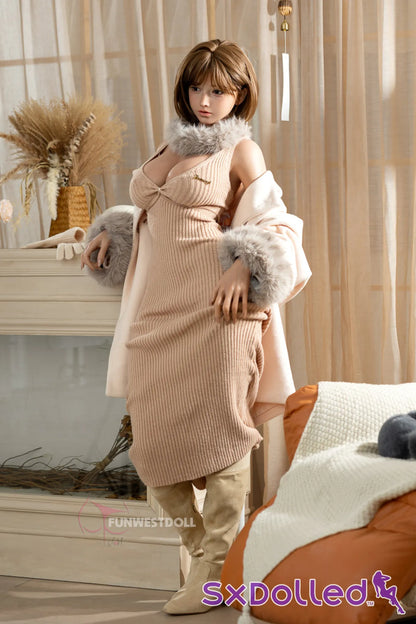 Amy D (G-Cup) (157cm) | Curvy Busty Thick Sex Doll | Funwest Doll G-Cup / 157cm / Brunette Sex Doll