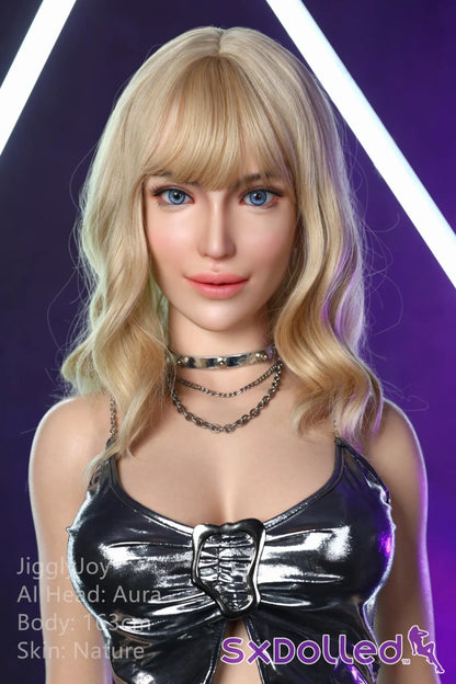 Aura (E-Cup) (163cm) | Curvy Happy Blonde AI Sex Doll | JigglyJoy E-Cup / 163cm / Blonde Sex Doll