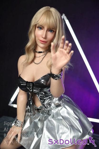 Aura (E-Cup) (163cm) | Curvy Happy Blonde AI Sex Doll | JigglyJoy E-Cup / 163cm / Blonde Sex Doll