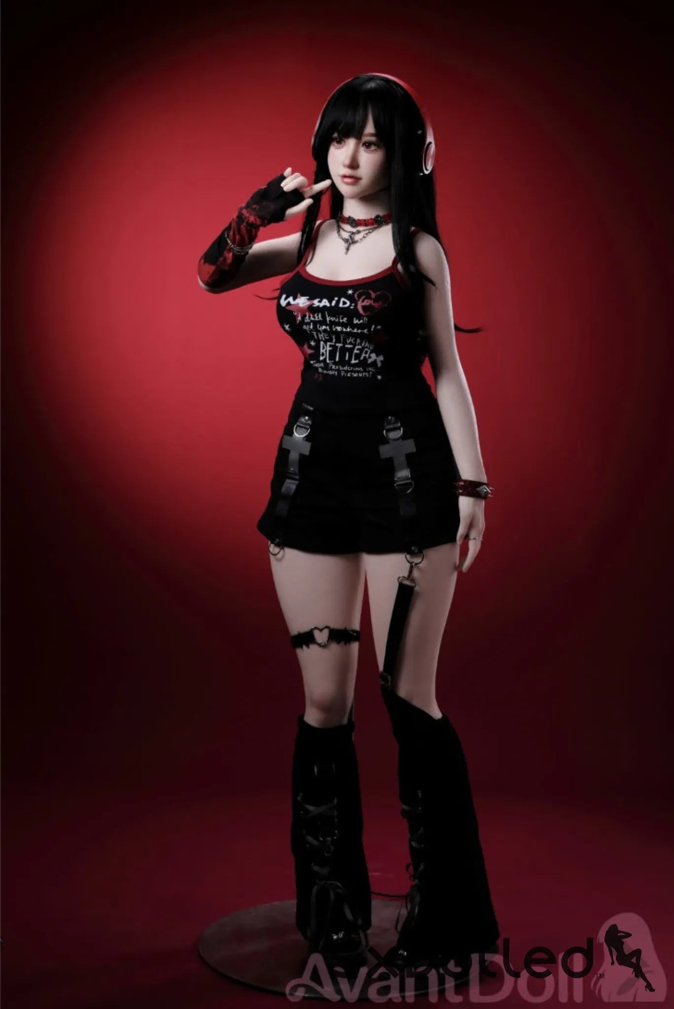 Ayaka A (F-Cup) (165cm) | Caucasian Goth Sex Doll | Avant Doll F-Cup / 165cm / Black Sex Doll