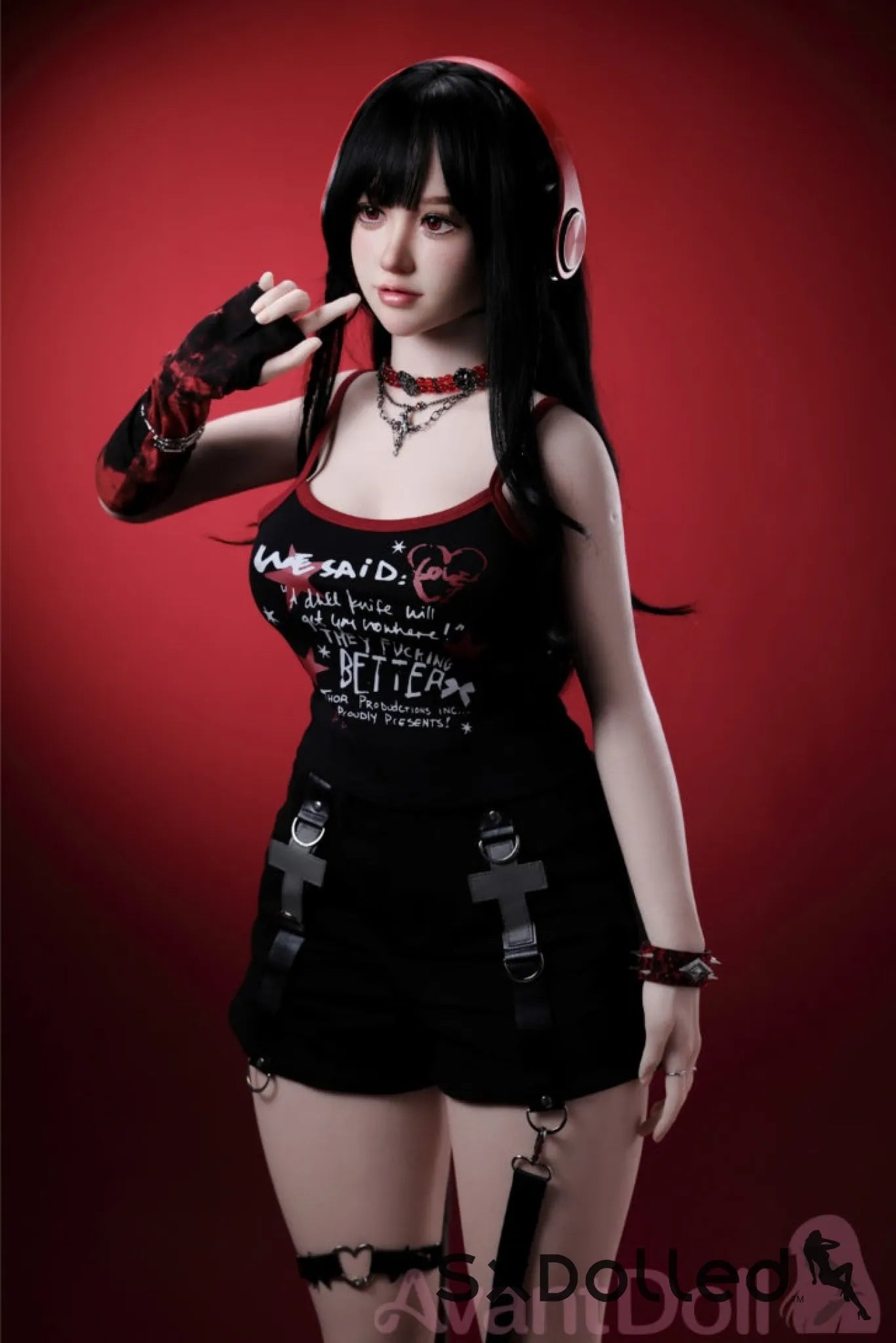 Ayaka A (F-Cup) (165cm) | Caucasian Goth Sex Doll | Avant Doll F-Cup / 165cm / Black Sex Doll