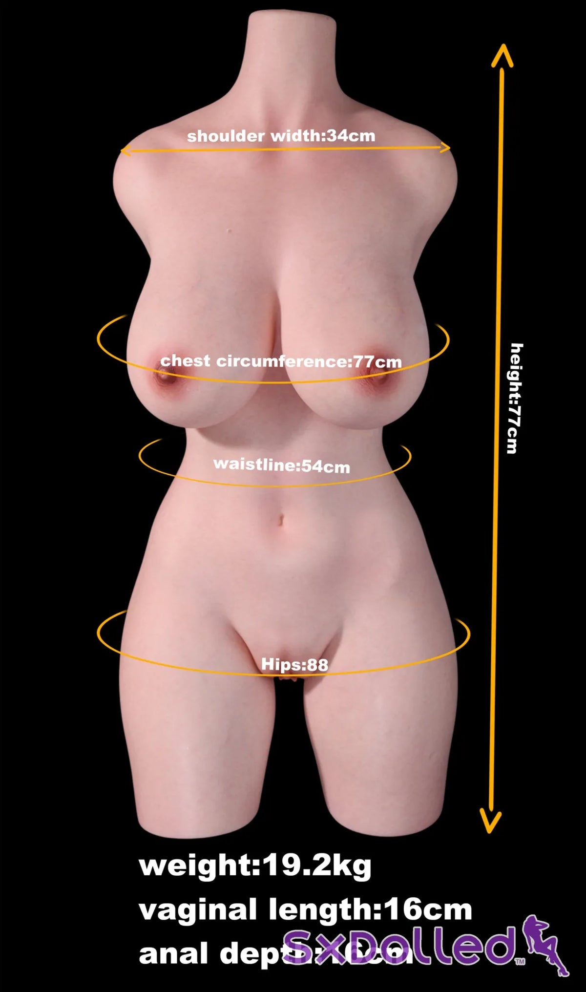 Beatrice C (E-Cup) (97cm) | Headphone Gamer Beauty Sex Doll | MD Doll - E-Cup / 97cm / Brunette - Sex Torso