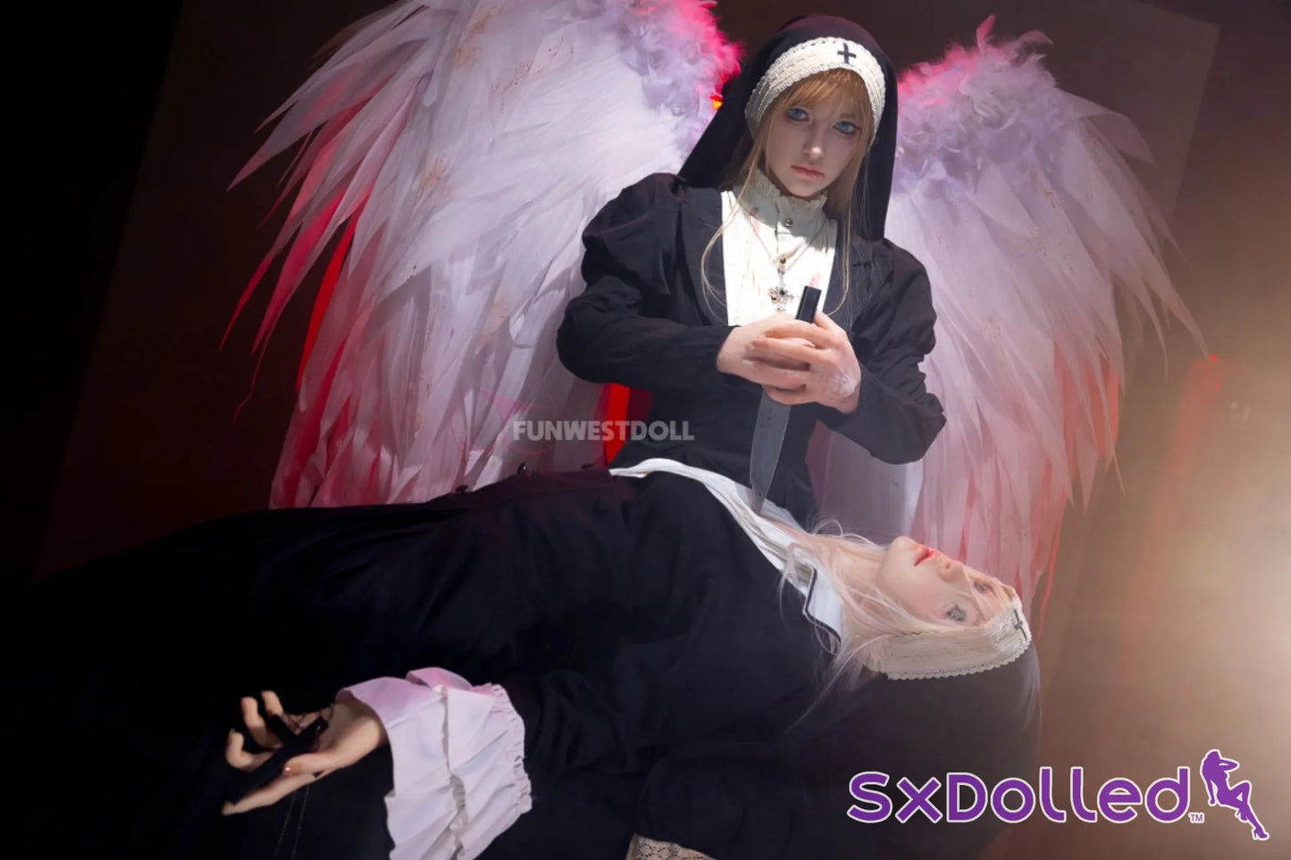 Bella C (A-Cup) (159cm) | Angel Nun Cosplay Sex Doll | Funwest Doll A-Cup / 159cm / Blonde Sex Doll