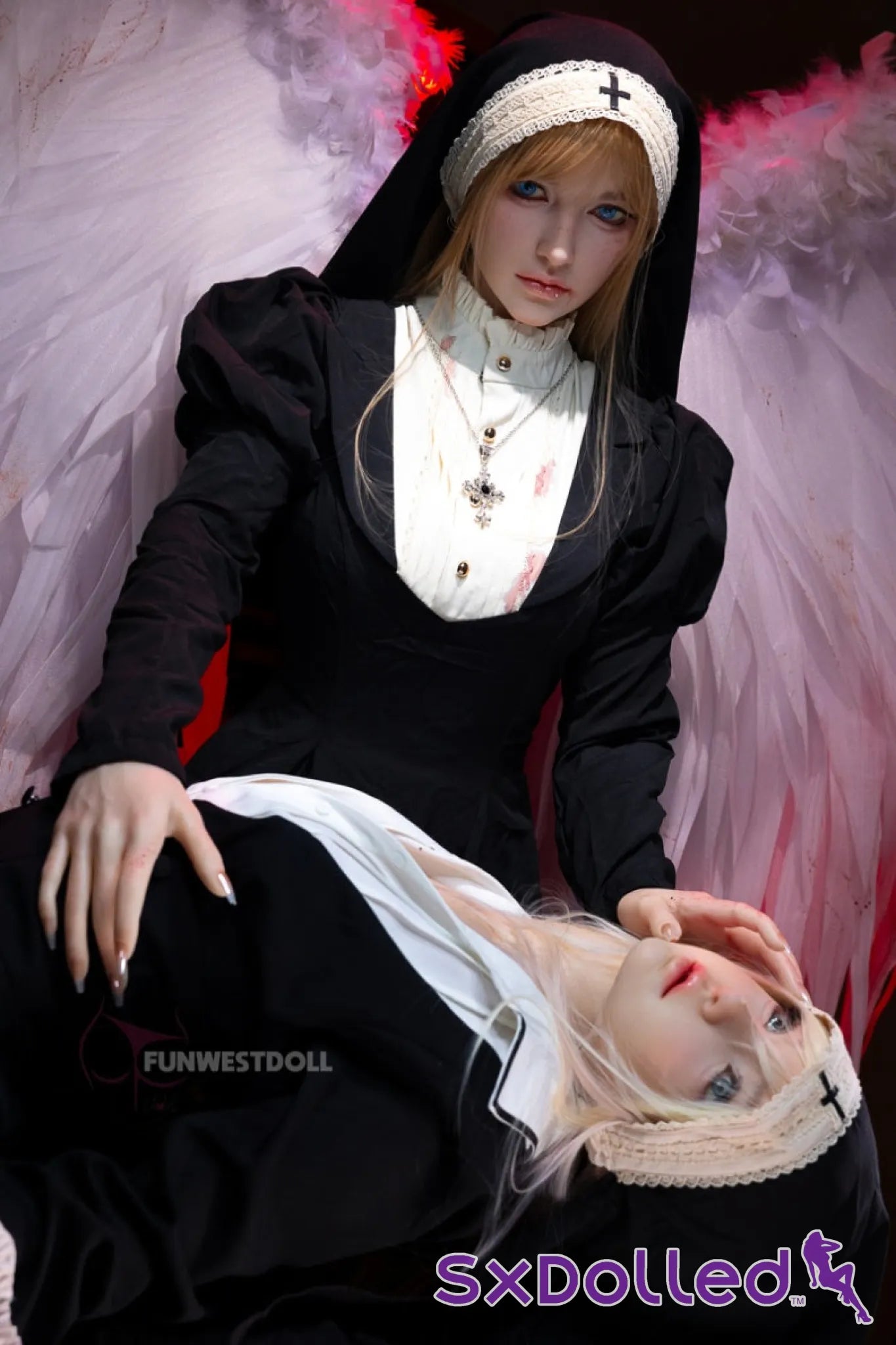 Bella C (A-Cup) (159cm) | Angel Nun Cosplay Sex Doll | Funwest Doll A-Cup / 159cm / Blonde Sex Doll