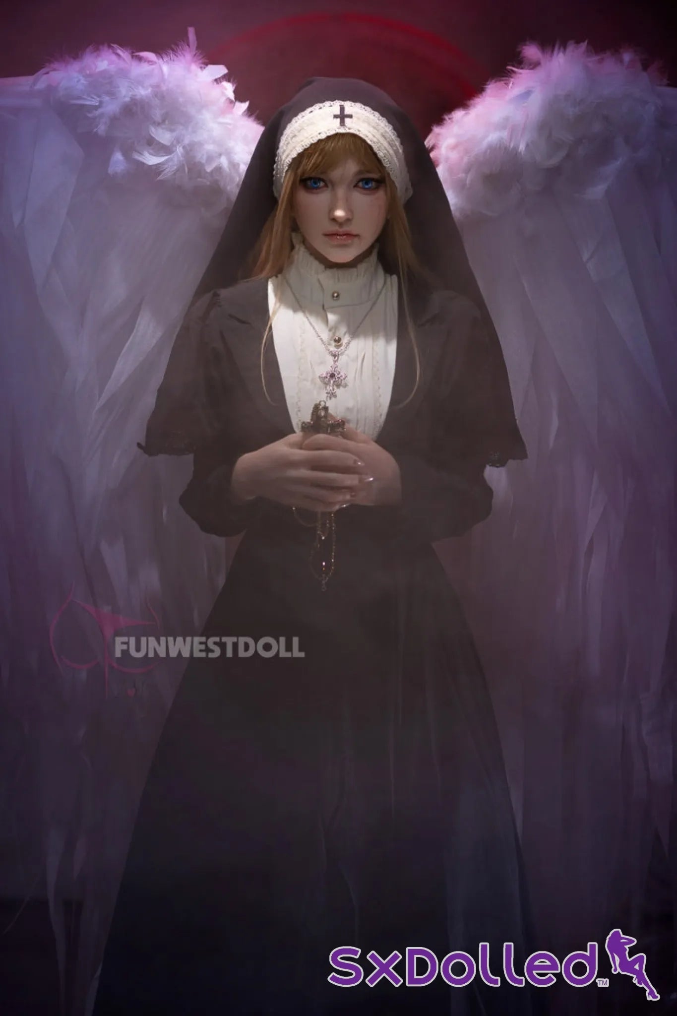 Bella C (A-Cup) (159cm) | Angel Nun Cosplay Sex Doll | Funwest Doll A-Cup / 159cm / Blonde Sex Doll