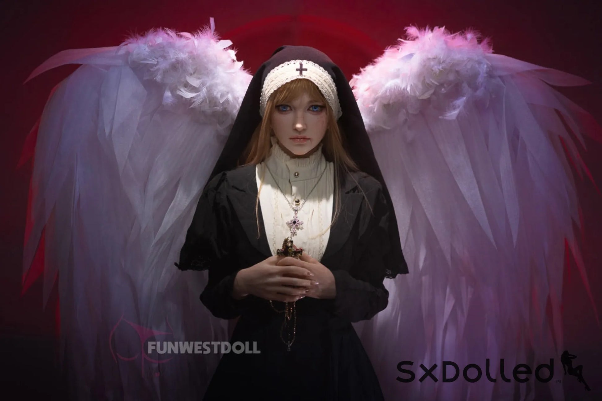 Bella C (A-Cup) (159cm) | Angel Nun Cosplay Sex Doll | Funwest Doll A-Cup / 159cm / Blonde Sex Doll