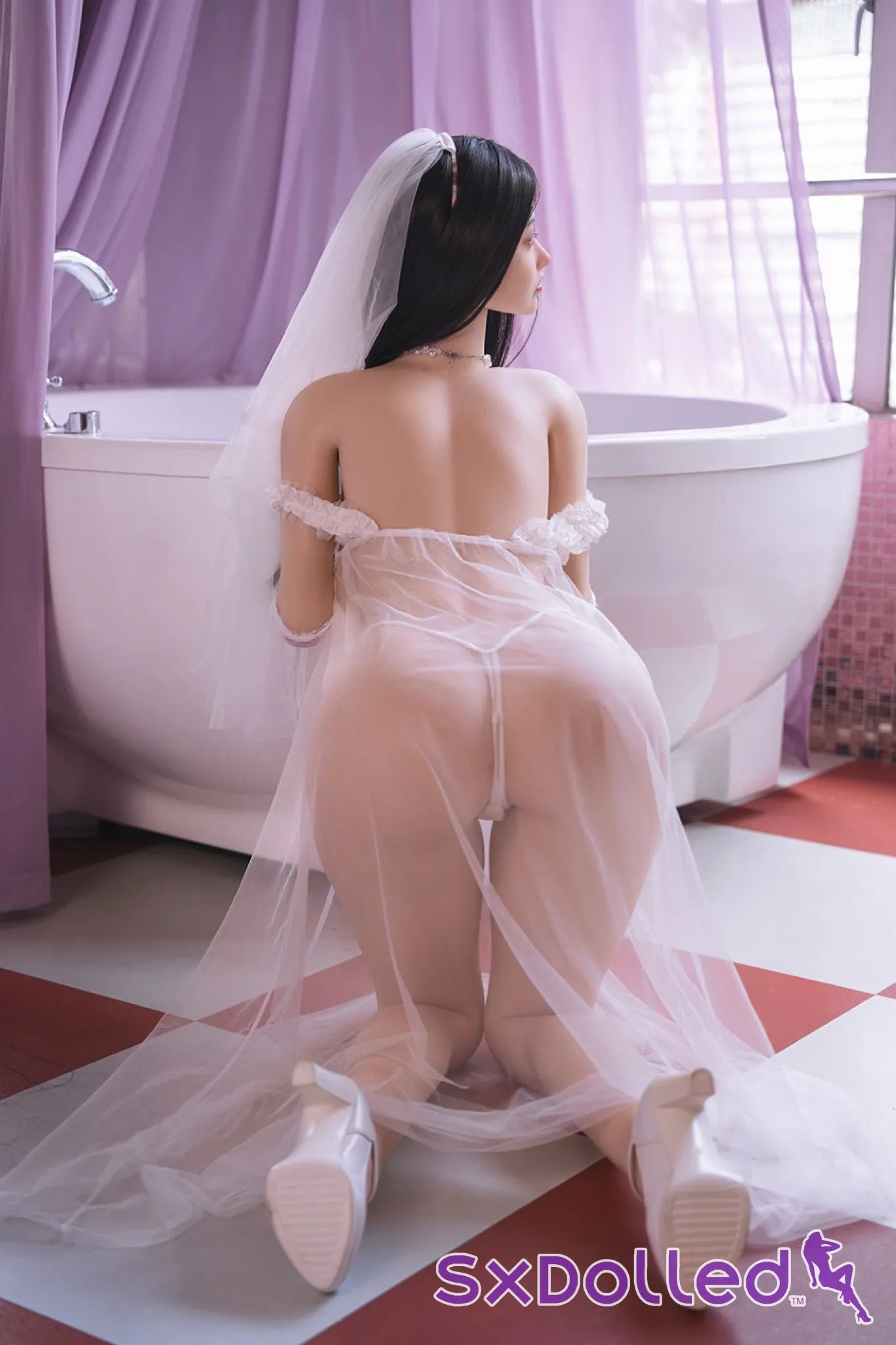 Bess A (F-Cup) (168cm) | Thick Asian Lingerie Bride Sex Doll | HR Doll - F-Cup / 168cm / Black - Sex Doll