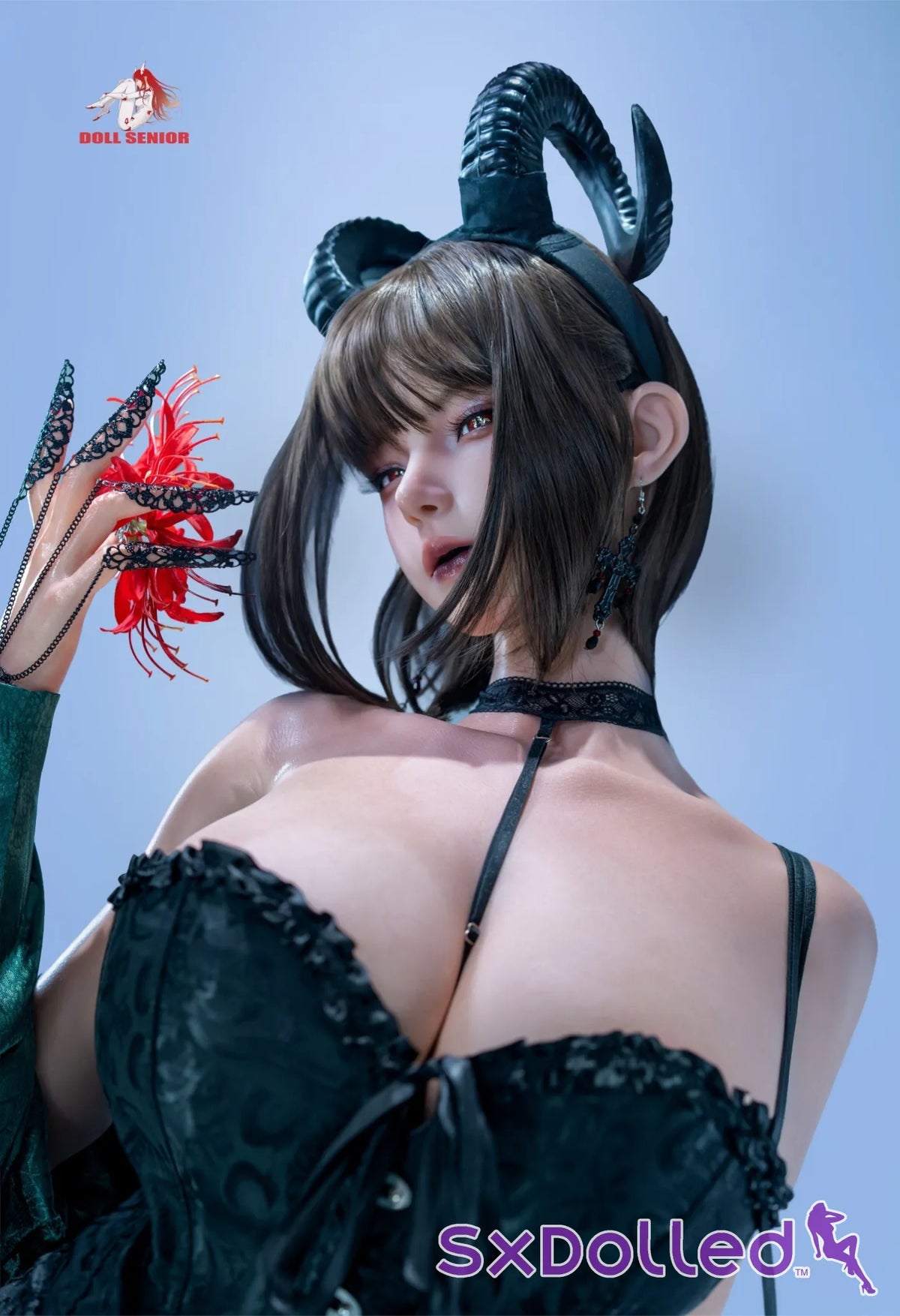 Capricorn A (G-Cup) (170cm) | Alluring Huge Boobs Sex Doll | Doll Senior - G-Cup / 170cm / Black - Sex Doll