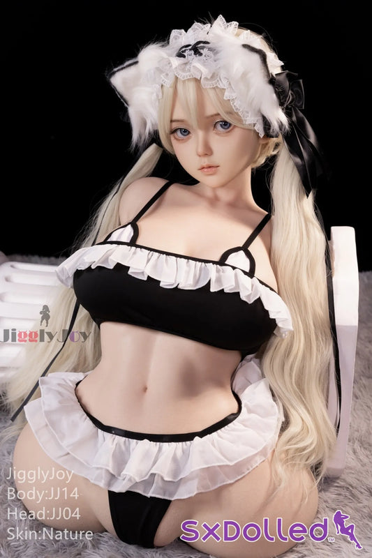 Carrie A (D-Cup) (76cm) | Maid Big Hips Sex Doll Torso | JigglyJoy D-Cup / 76cm / Blonde Sex Torso