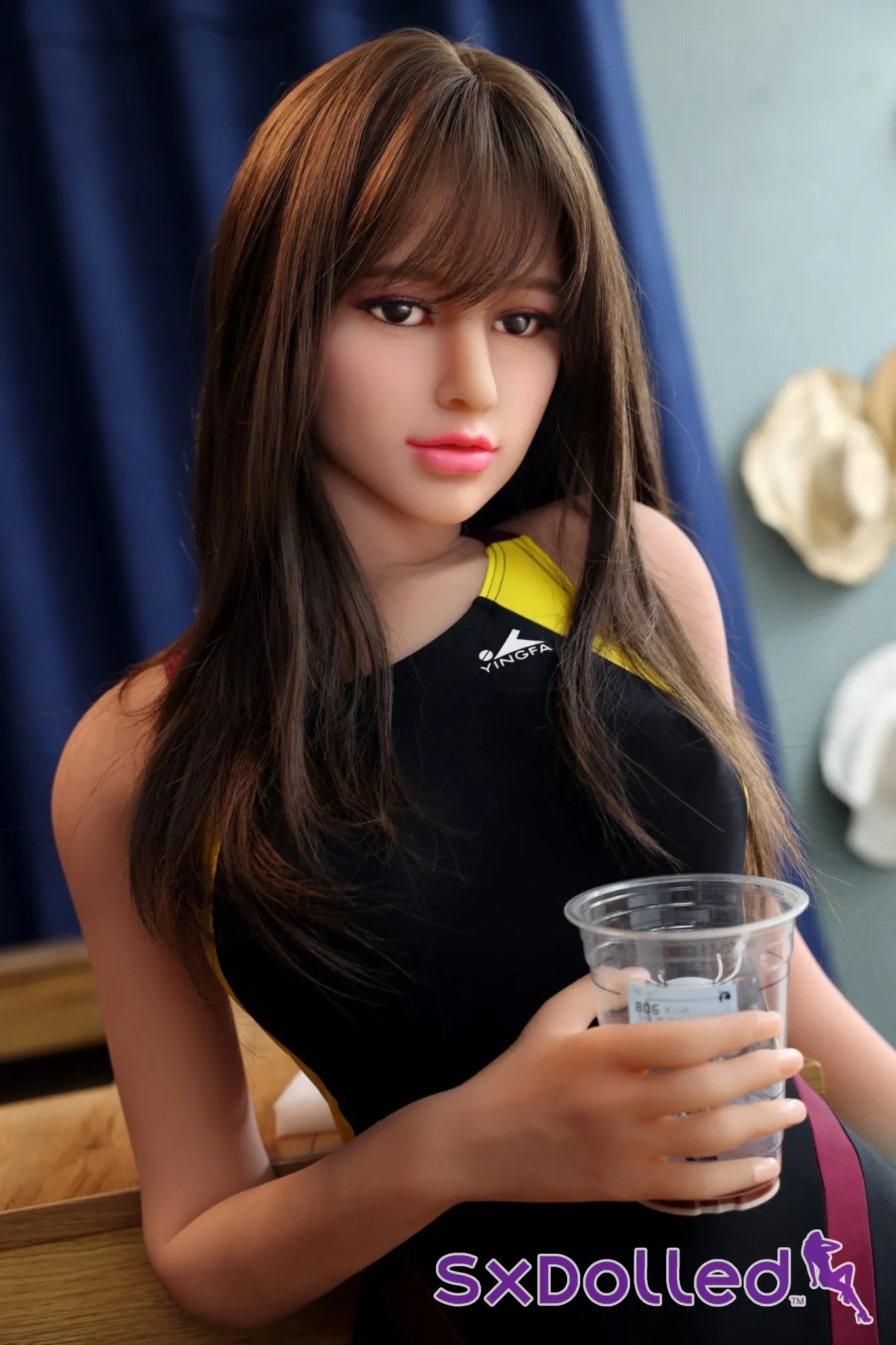 Chelsea (B-Cup) (161cm) | Tan Thick Swimmer Sex Doll | HR Doll - B-Cup / 161cm / Brunette - Sex Doll