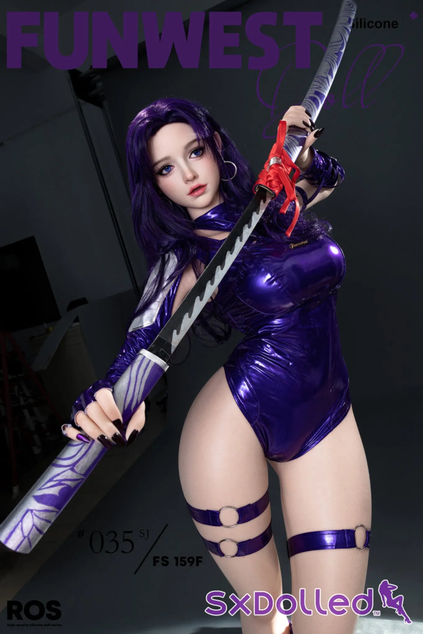 Chloe G (F-Cup) (159cm) | Purple Ninja Sex Doll | Funwest Doll - F-Cup / 159cm / Purple - Sex Doll