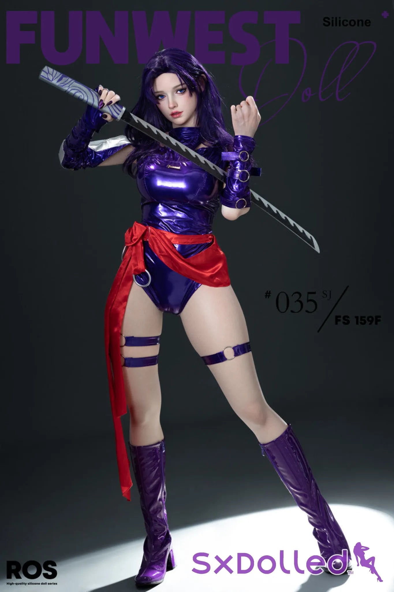 Chloe G (F-Cup) (159cm) | Purple Ninja Sex Doll | Funwest Doll - F-Cup / 159cm / Purple - Sex Doll