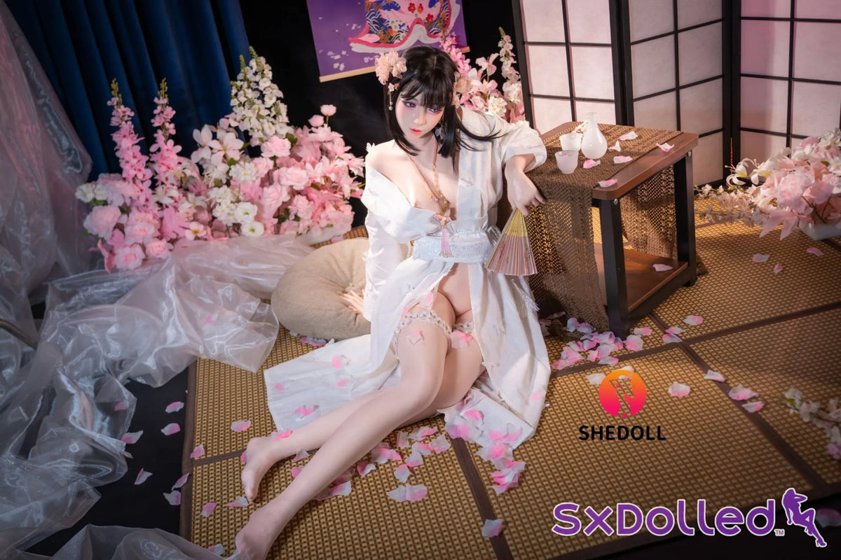 Cynthia B (D-Cup) (168cm) | Floral Kimono Beauty Sex Doll | SHEDOLL - D-Cup / 168cm / Black - Sex Doll