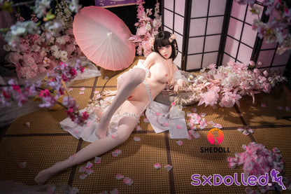 Cynthia B (D-Cup) (168cm) | Floral Kimono Beauty Sex Doll | SHEDOLL - D-Cup / 168cm / Black - Sex Doll
