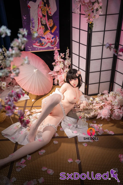 Cynthia B (D-Cup) (168cm) | Floral Kimono Beauty Sex Doll | SHEDOLL - D-Cup / 168cm / Black - Sex Doll