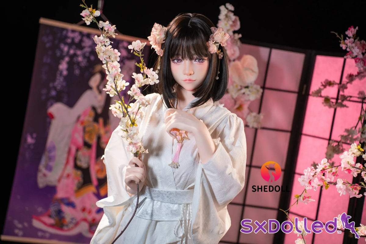 Cynthia B (D-Cup) (168cm) | Floral Kimono Beauty Sex Doll | SHEDOLL - D-Cup / 168cm / Black - Sex Doll
